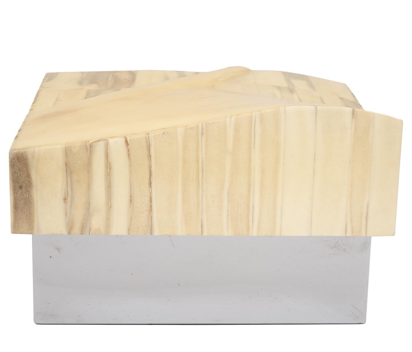 LARGE Johnson and Marcius Tessellated Bone Box In Good Condition In Ft. Lauderdale, FL