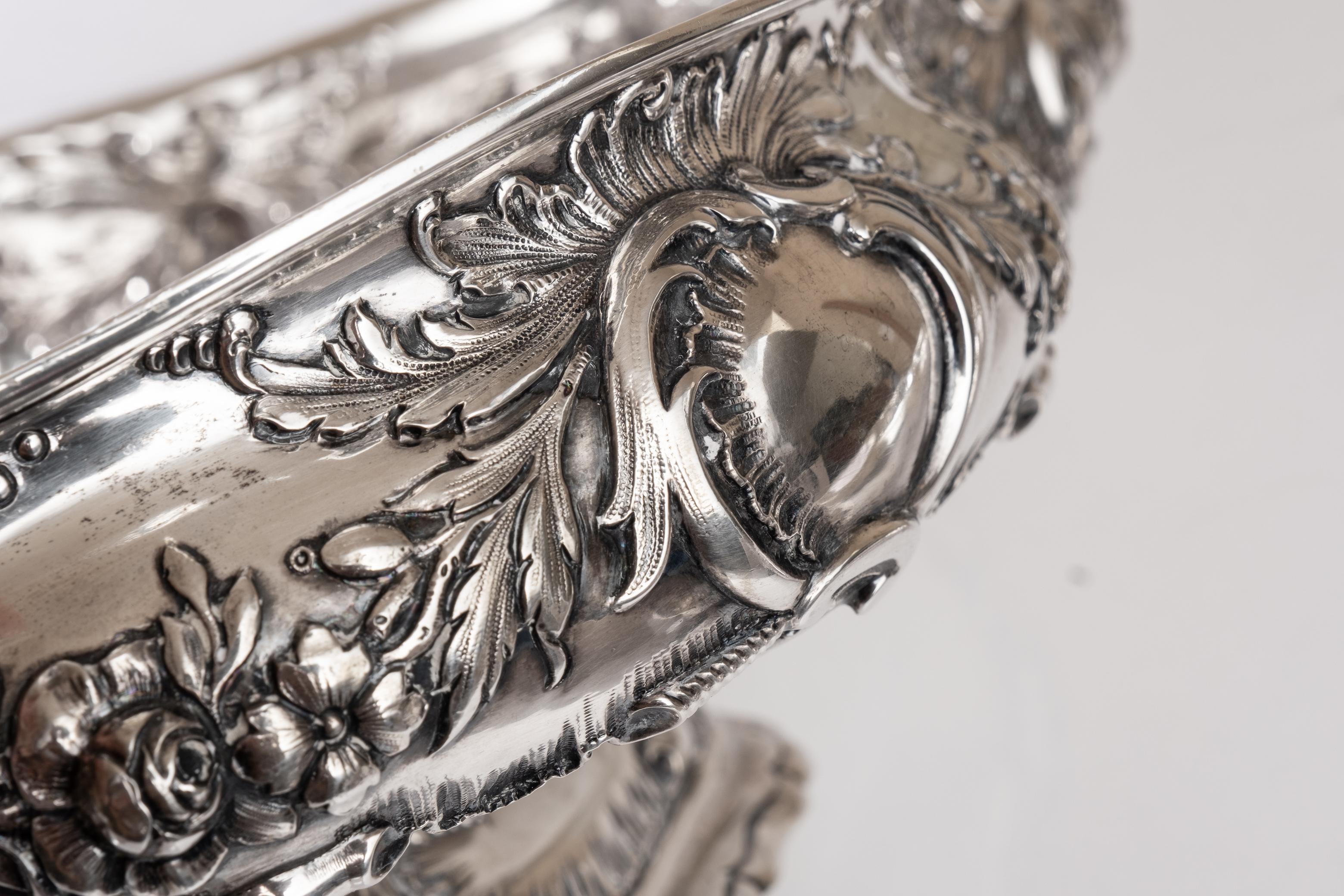 Large Josef Carl Klinkosch Silver Centerpiece 7