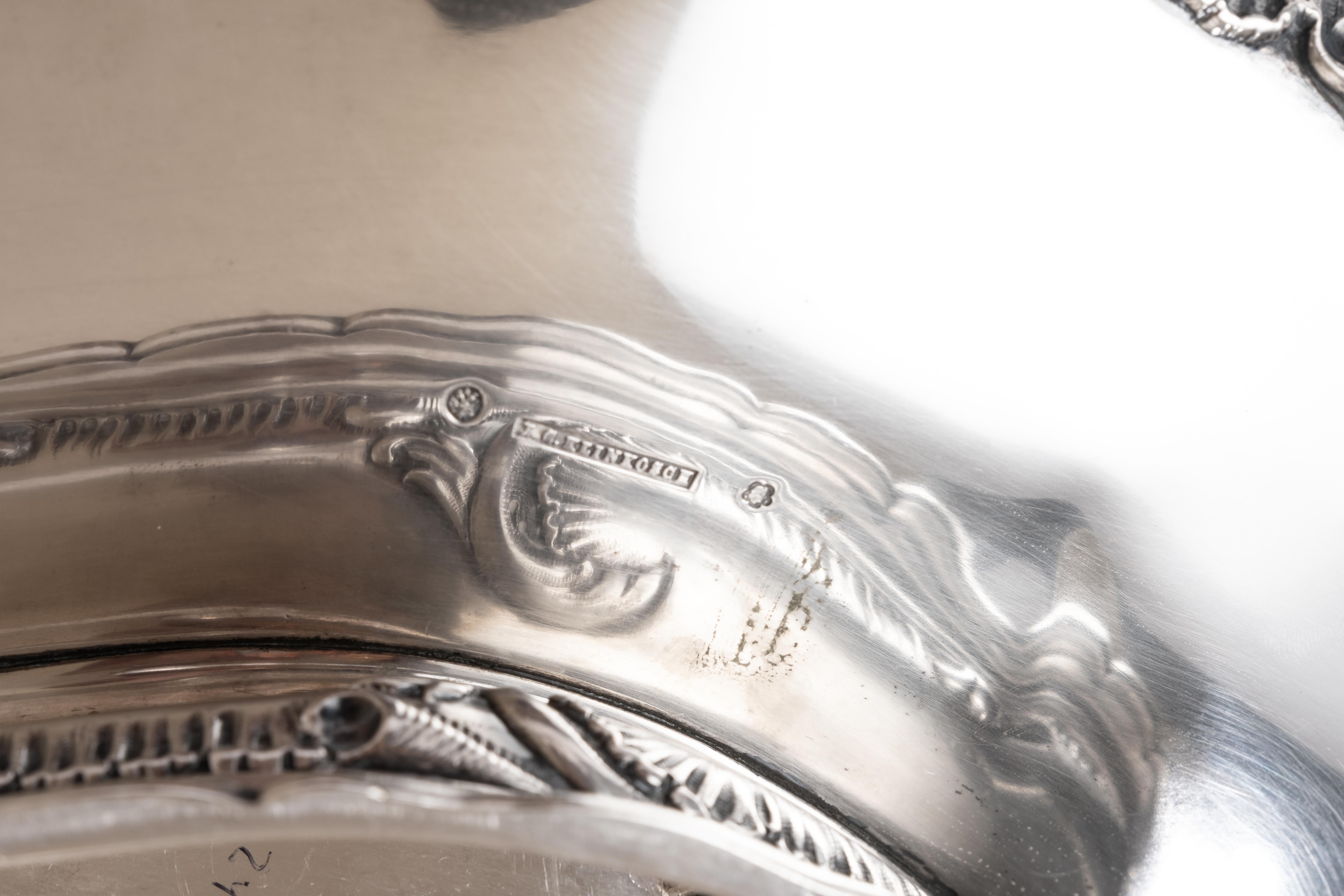 Large Josef Carl Klinkosch Silver Centerpiece 8