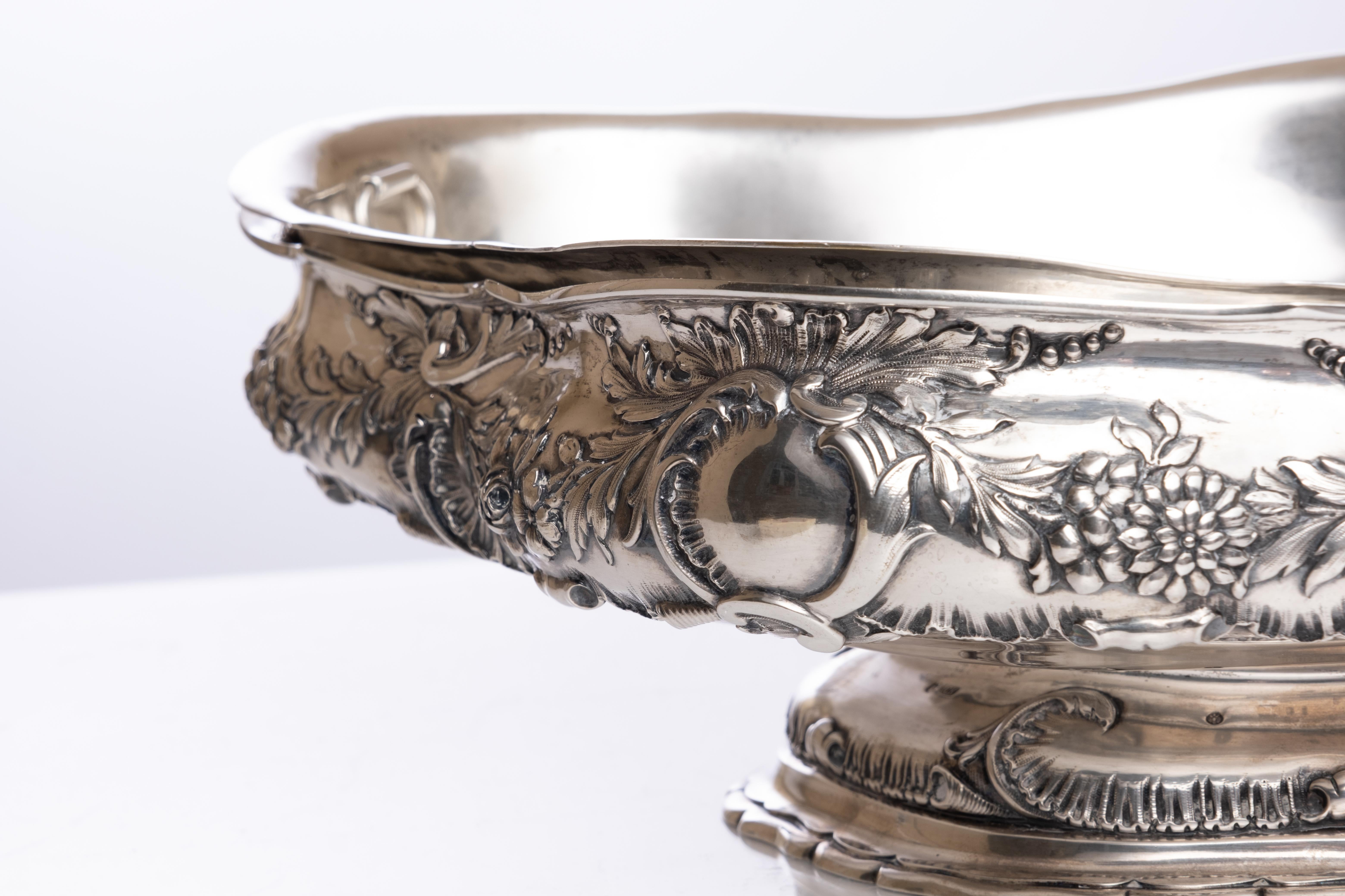 19th Century Large Josef Carl Klinkosch Silver Centerpiece