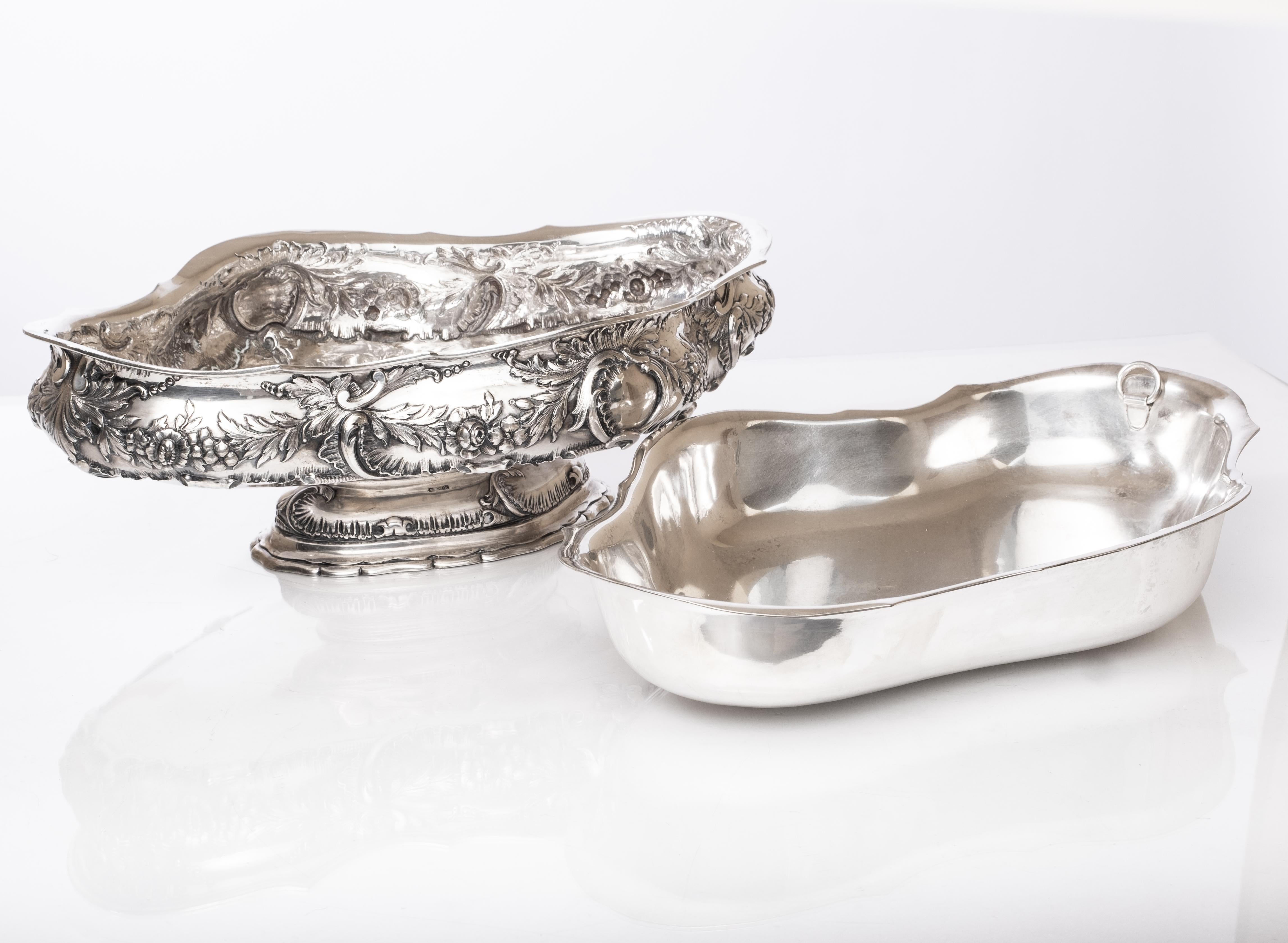Large Josef Carl Klinkosch Silver Centerpiece 2