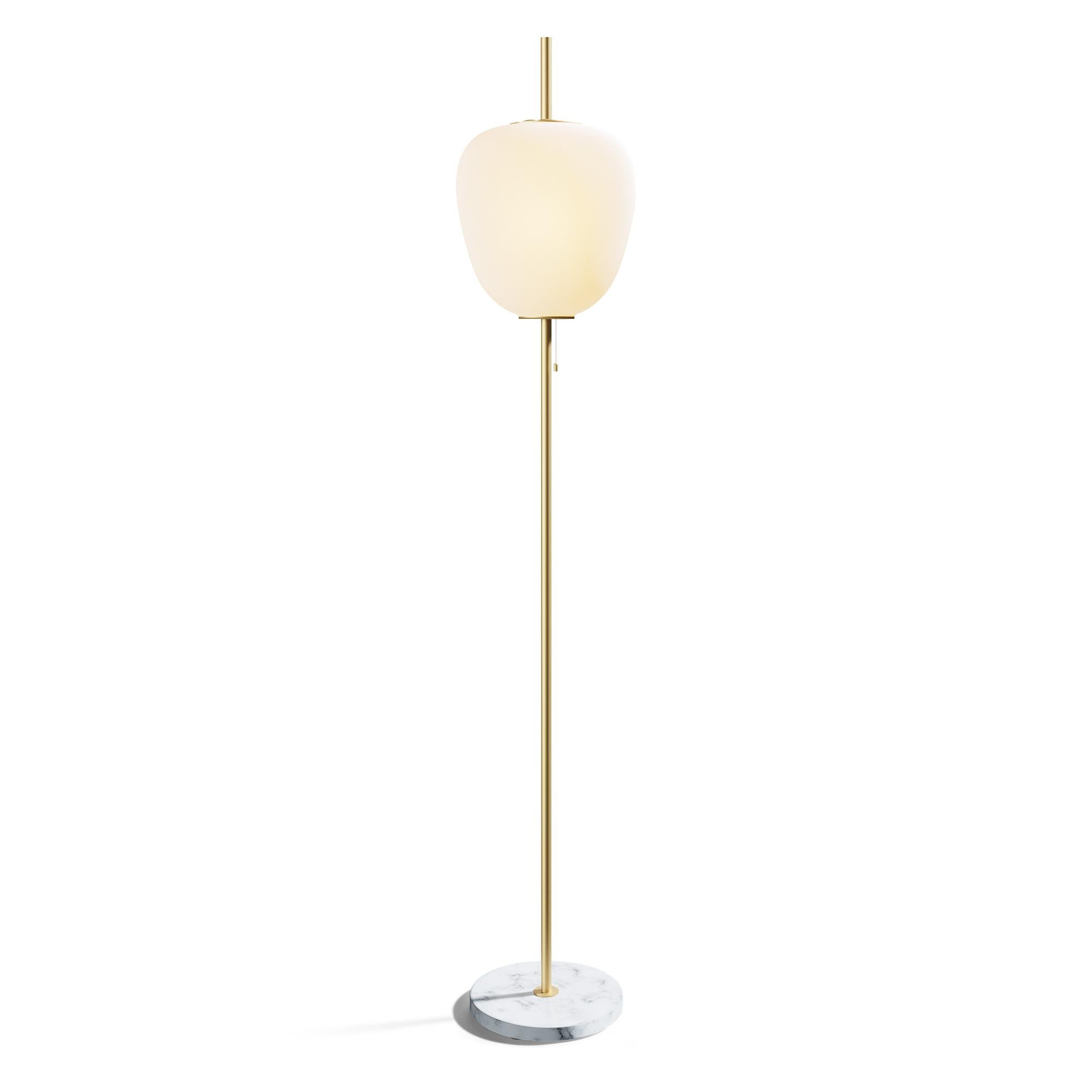 Large Joseph-André Motte J14 Floor Lamp in Chrome and Black Marble for Disderot For Sale 6