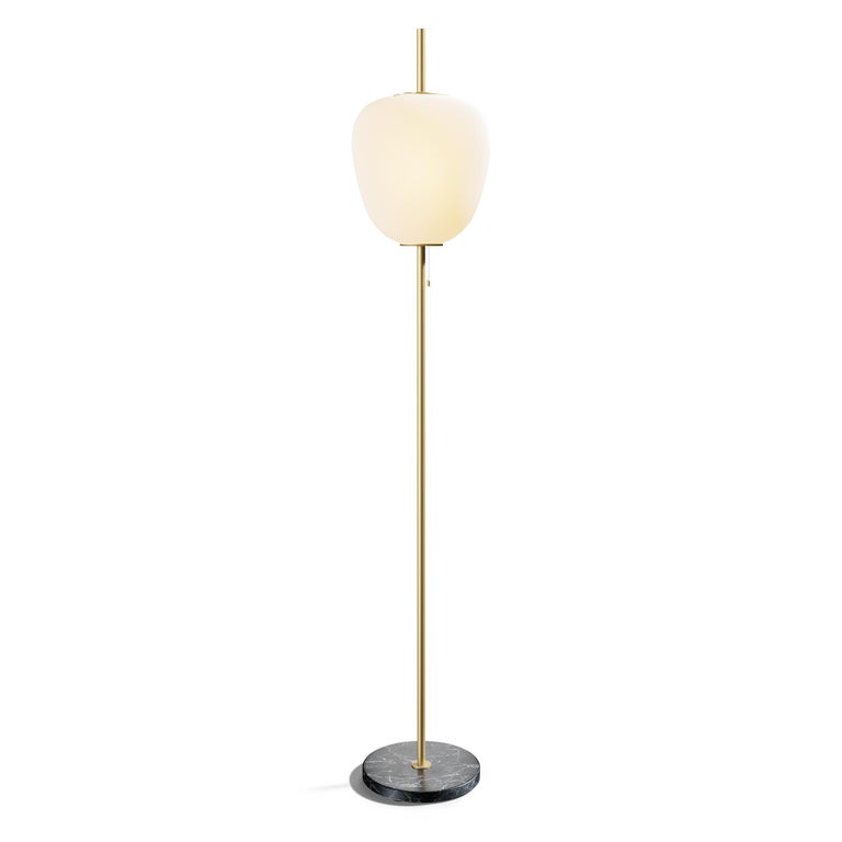Large Joseph-André Motte J14 Floor Lamp in Chrome and Gray Marble for Disderot For Sale 8