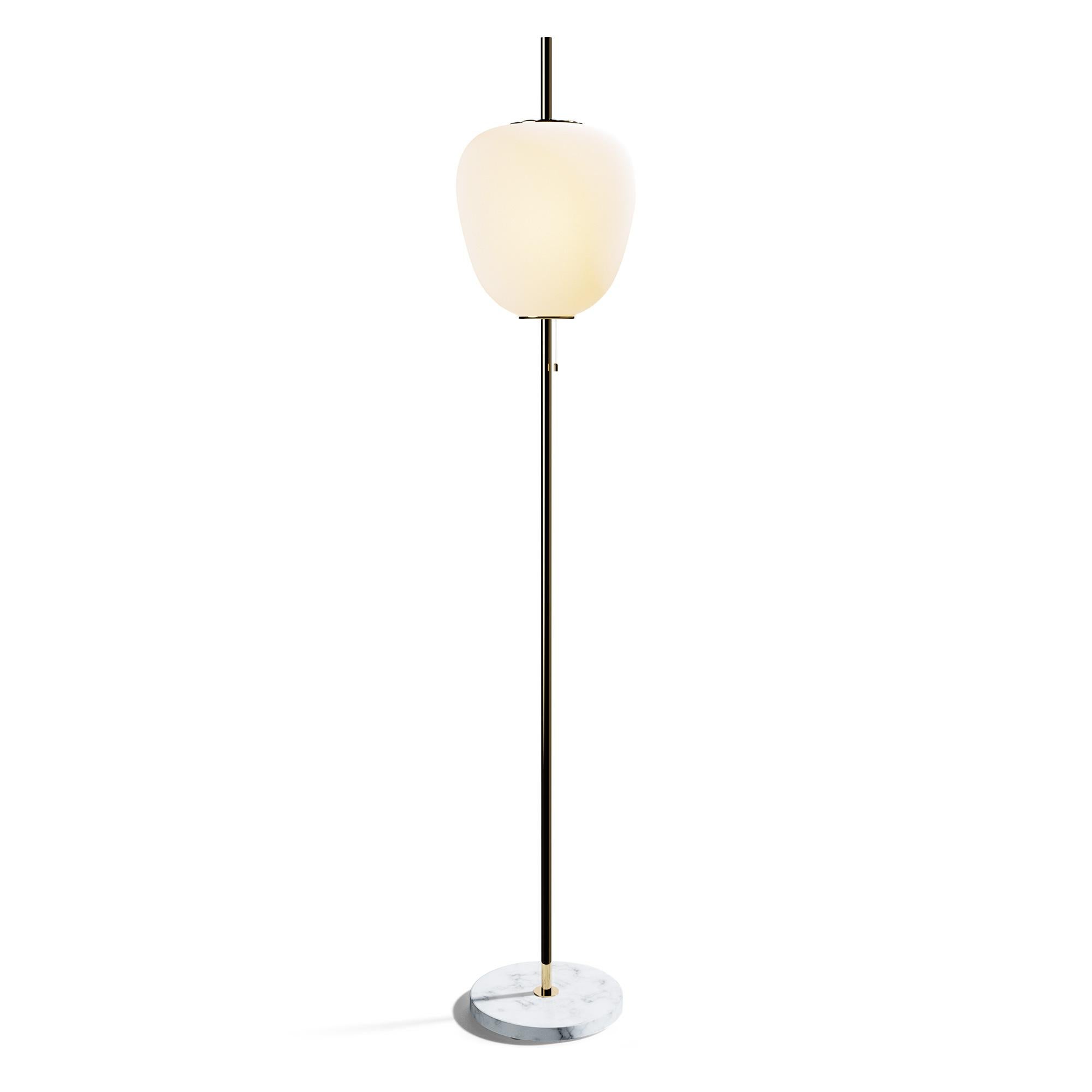 Large Joseph-André Motte J14 Floor Lamp in Gunmetal & Black Marble for Disderot For Sale 6