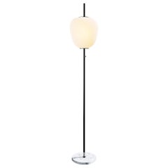 Grande lampada da terra Joseph-André Motte J14 in canna di fucile e marmo grigio per Disderot