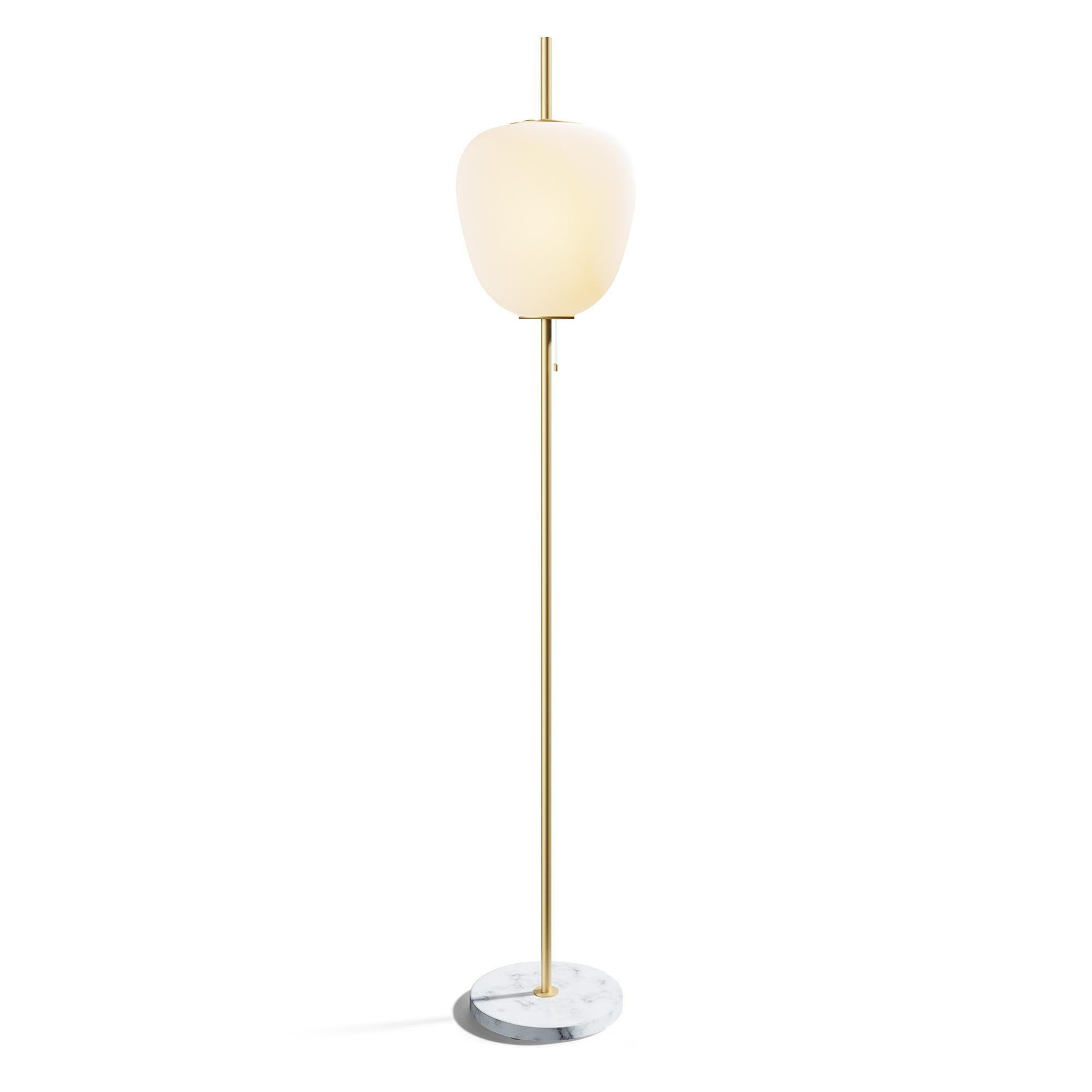 Large Joseph-André Motte J14 Floor Lamp in Polished Brass & Marble for Disderot For Sale 6