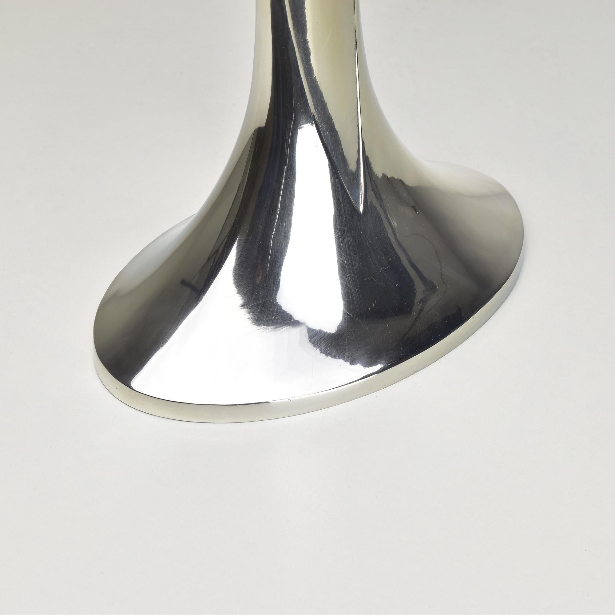 Late 20th Century Large Joseph Maria Olbrich Candleholder, Kayserzinn Reproduction, 1980s Design For Sale