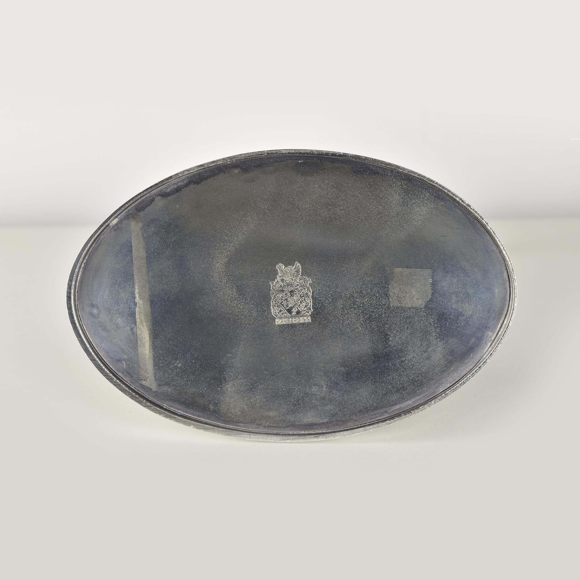 Large Joseph Maria Olbrich Candleholder, Kayserzinn Reproduction, 1980s Design For Sale 1