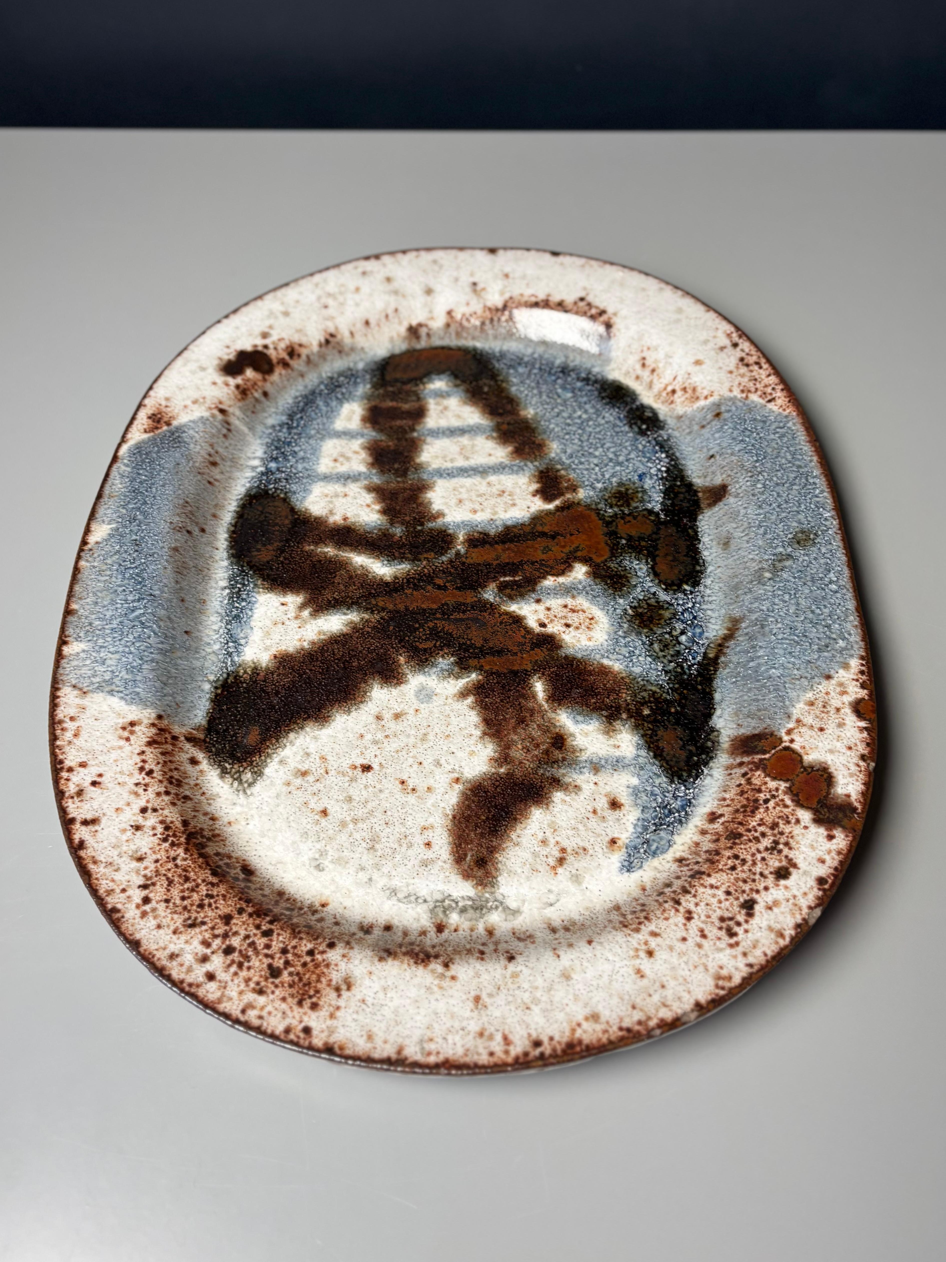 Large Jørgen F. Petersen 1960s Abstract Ceramic Centerpiece, Denmark In Good Condition For Sale In Copenhagen, DK