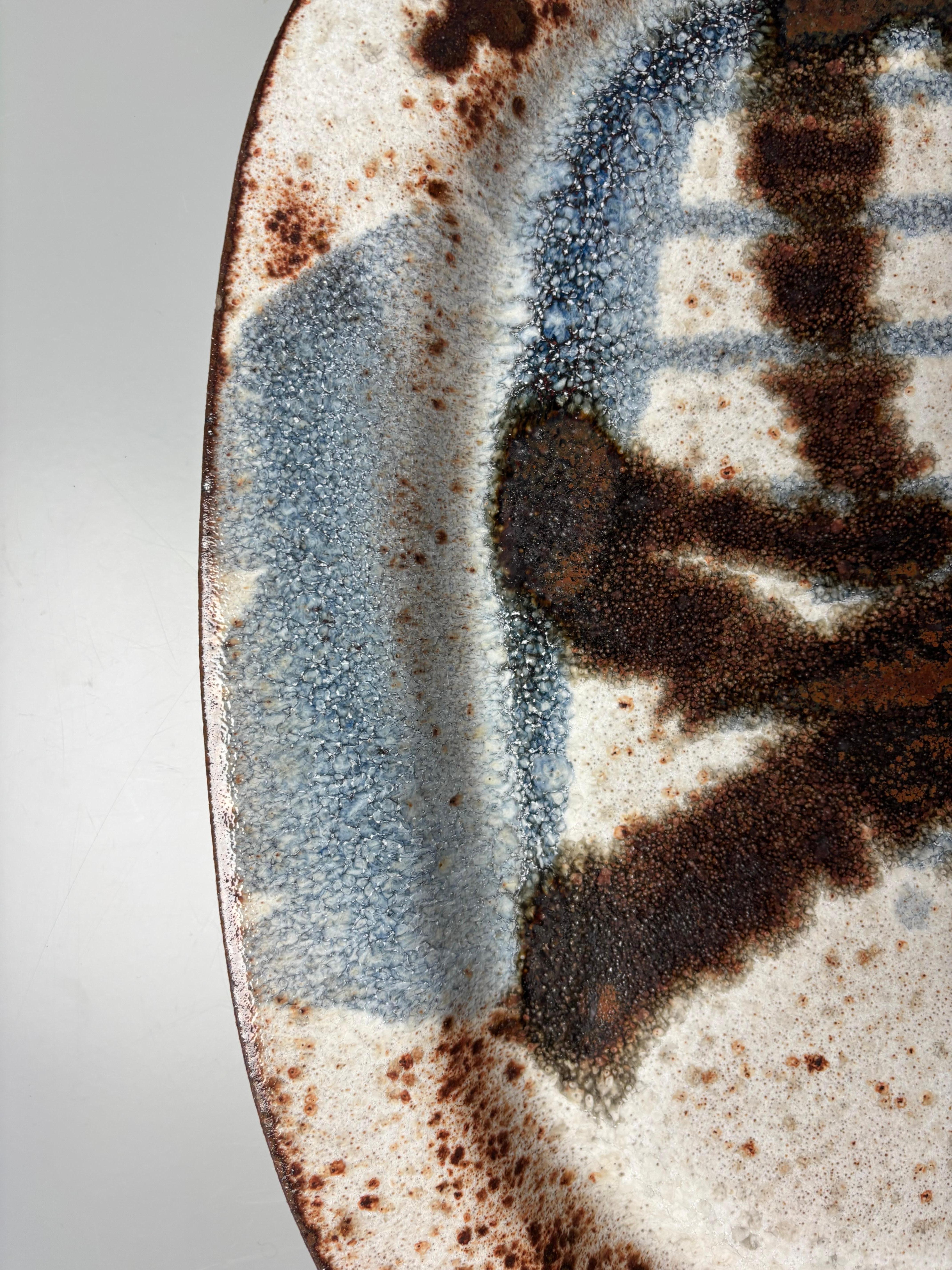 20th Century Large Jørgen F. Petersen 1960s Abstract Ceramic Centerpiece, Denmark For Sale