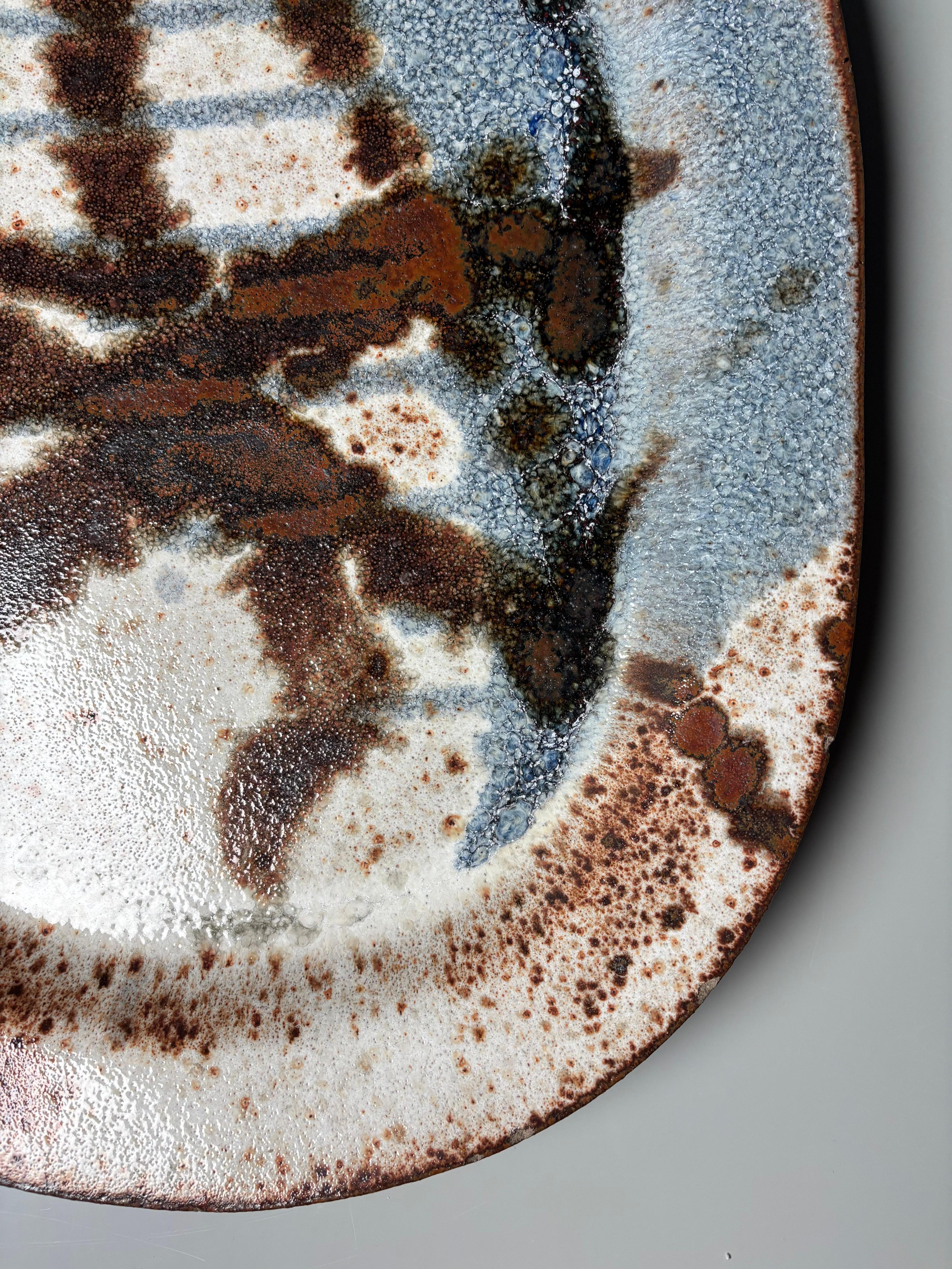 Large Jørgen F. Petersen 1960s Abstract Ceramic Centerpiece, Denmark For Sale 1
