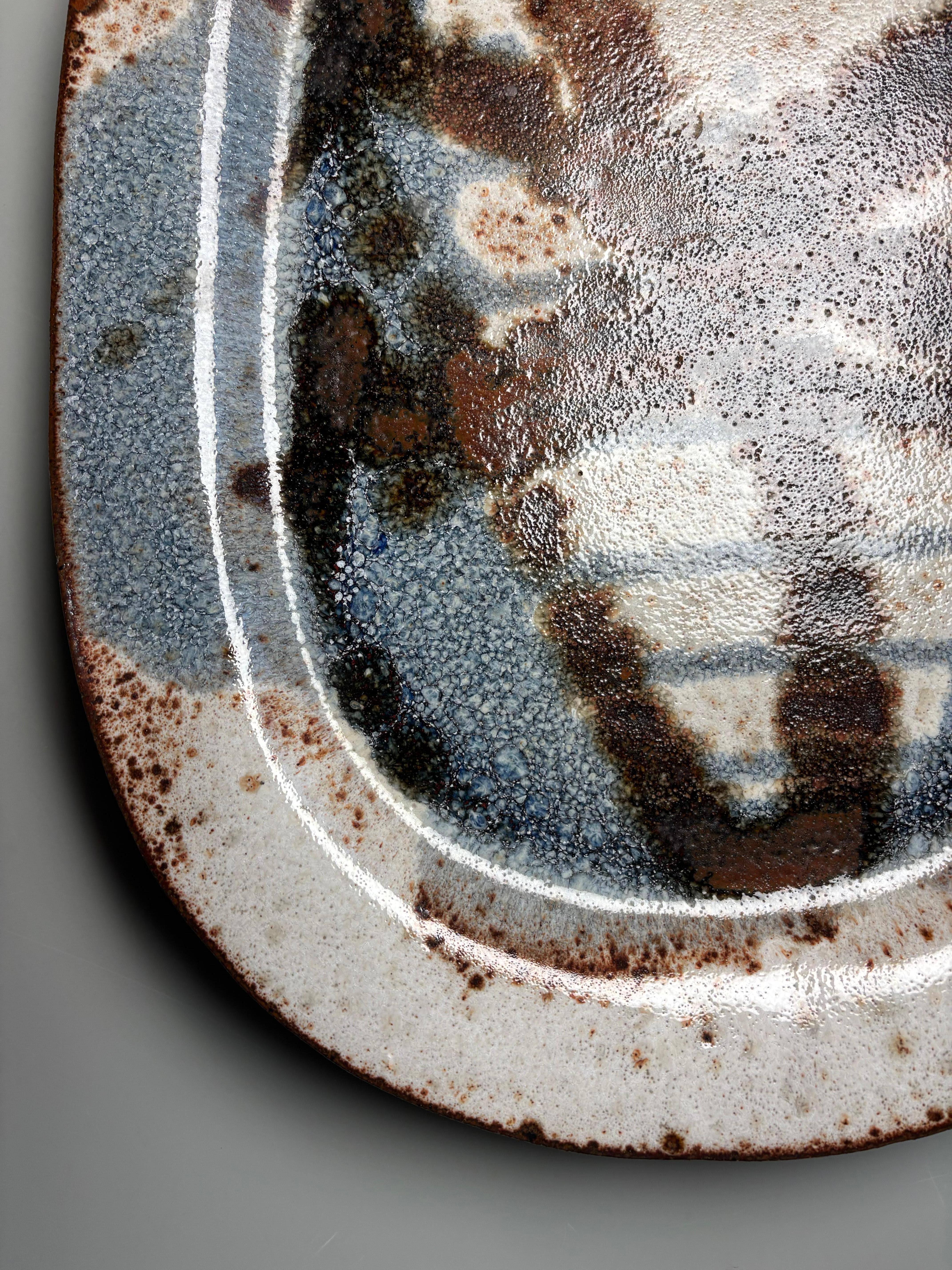 Large Jørgen F. Petersen 1960s Abstract Ceramic Centerpiece, Denmark For Sale 2