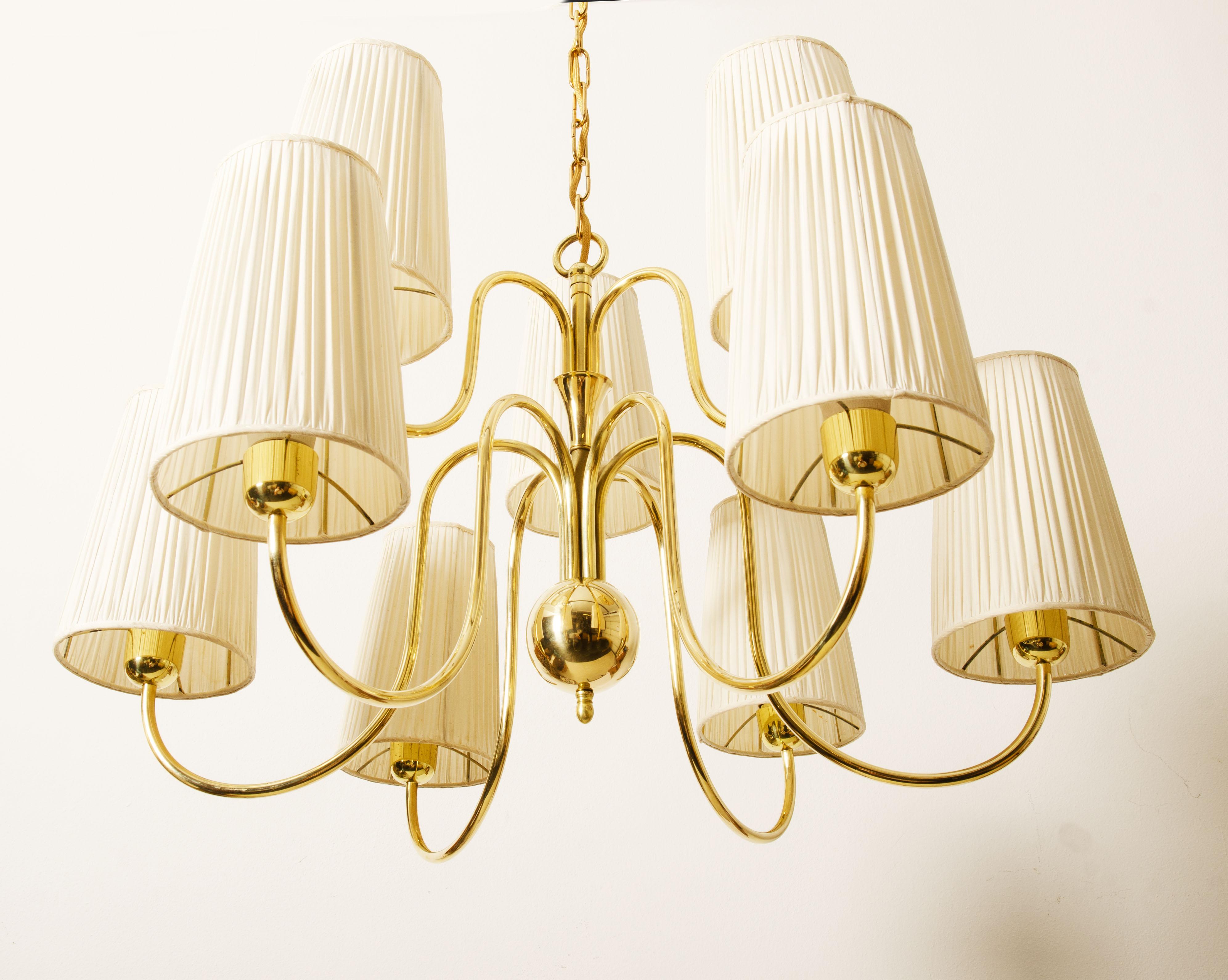 Large J.T. Kalmar Chandelier by Josef Frank 6