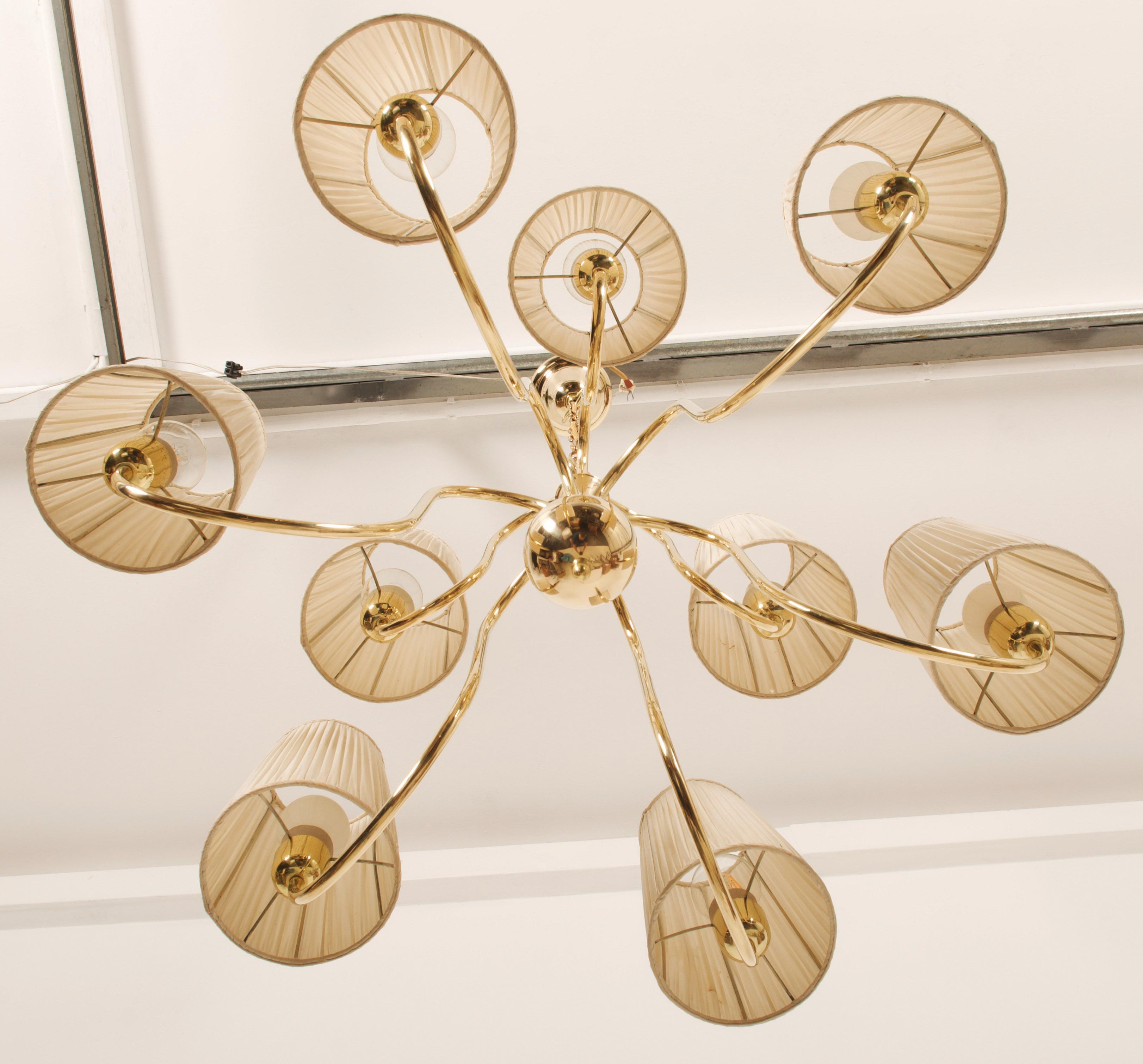 Large J.T. Kalmar Chandelier by Josef Frank In Good Condition In Vienna, AT