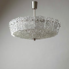 Vintage Large J.T. Kalmar Glass Ceiling Light, 1950s