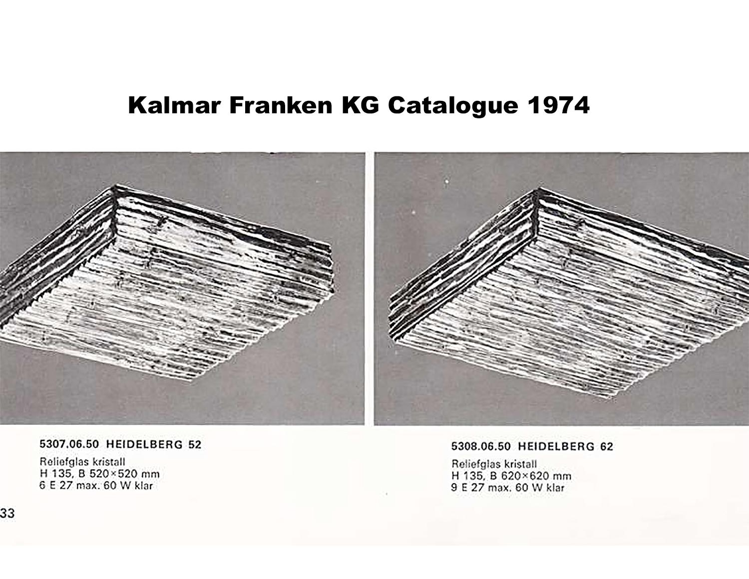 J.T. Plafonnier moderniste en verre texturé Kalmar 21