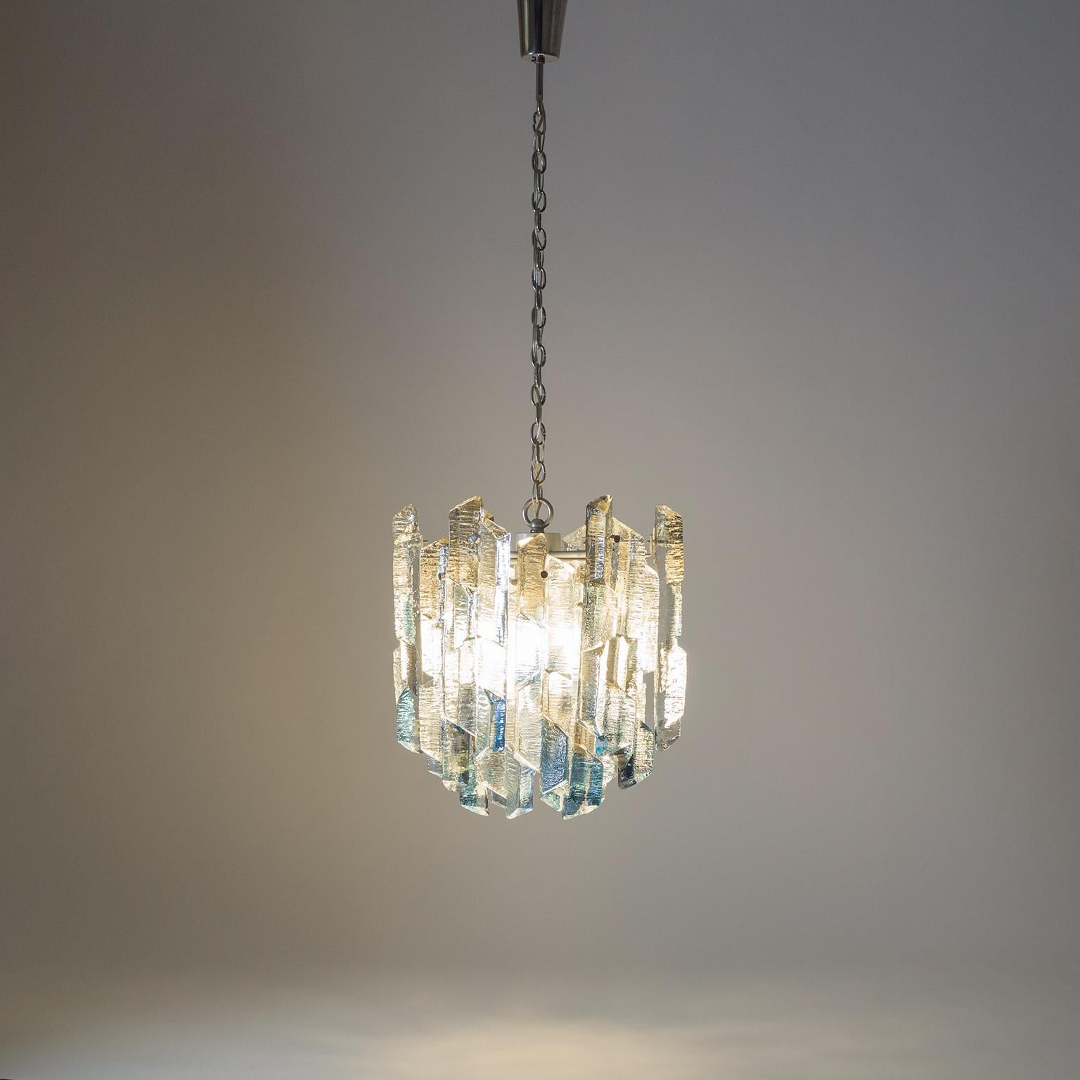 Rare J.T. Kalmar Colored Glass Chandelier, 1970s 7