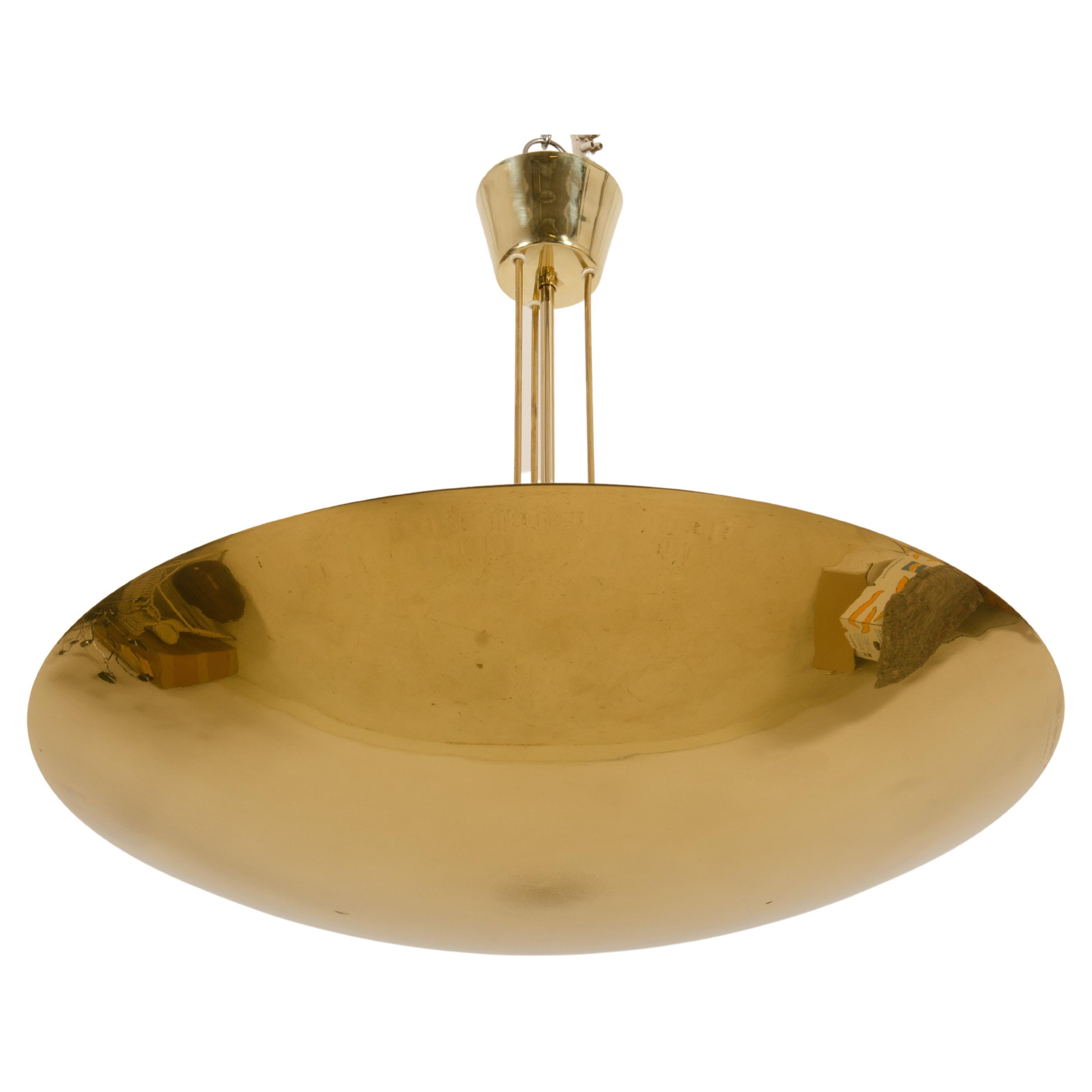 Large J.T. Kalmar Uplight Brass Dome Chandelier