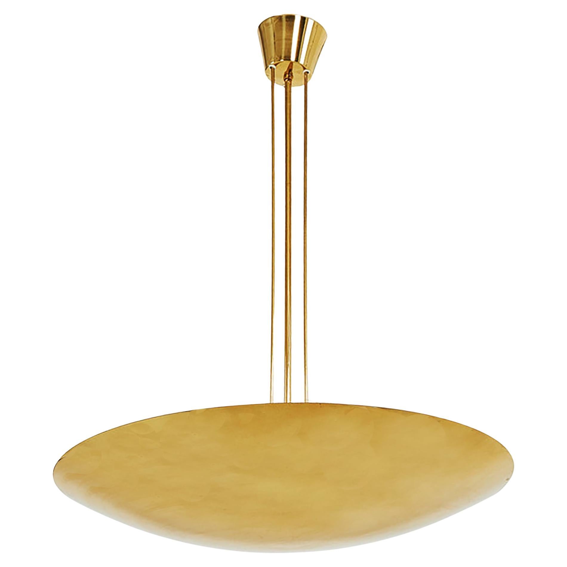 Large J.T. Kalmar Uplight Brass Dome Chandelier