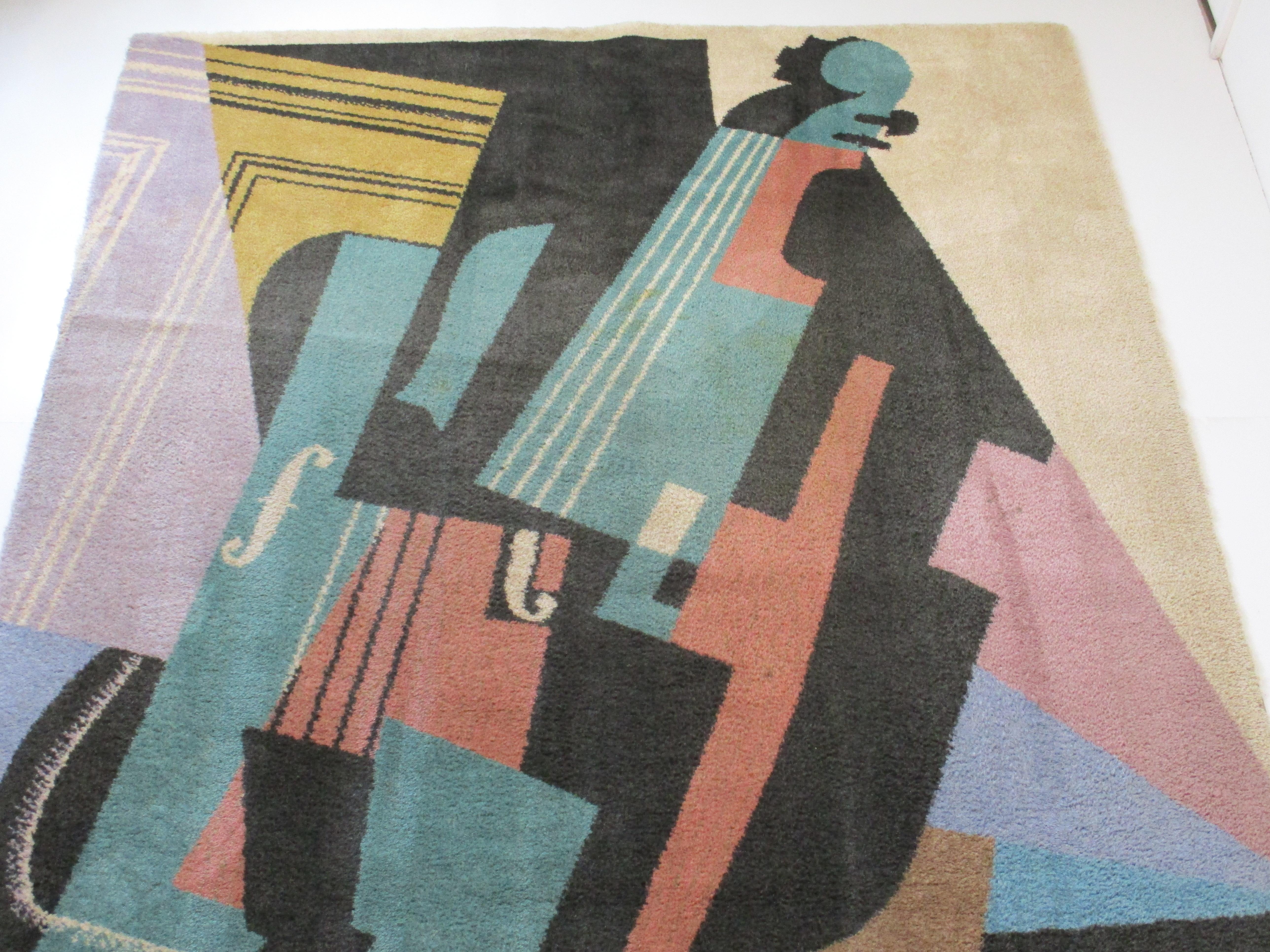 Art Deco Large Juan Cris Violia Wool Rug for Ege Axminster Denmark For Sale