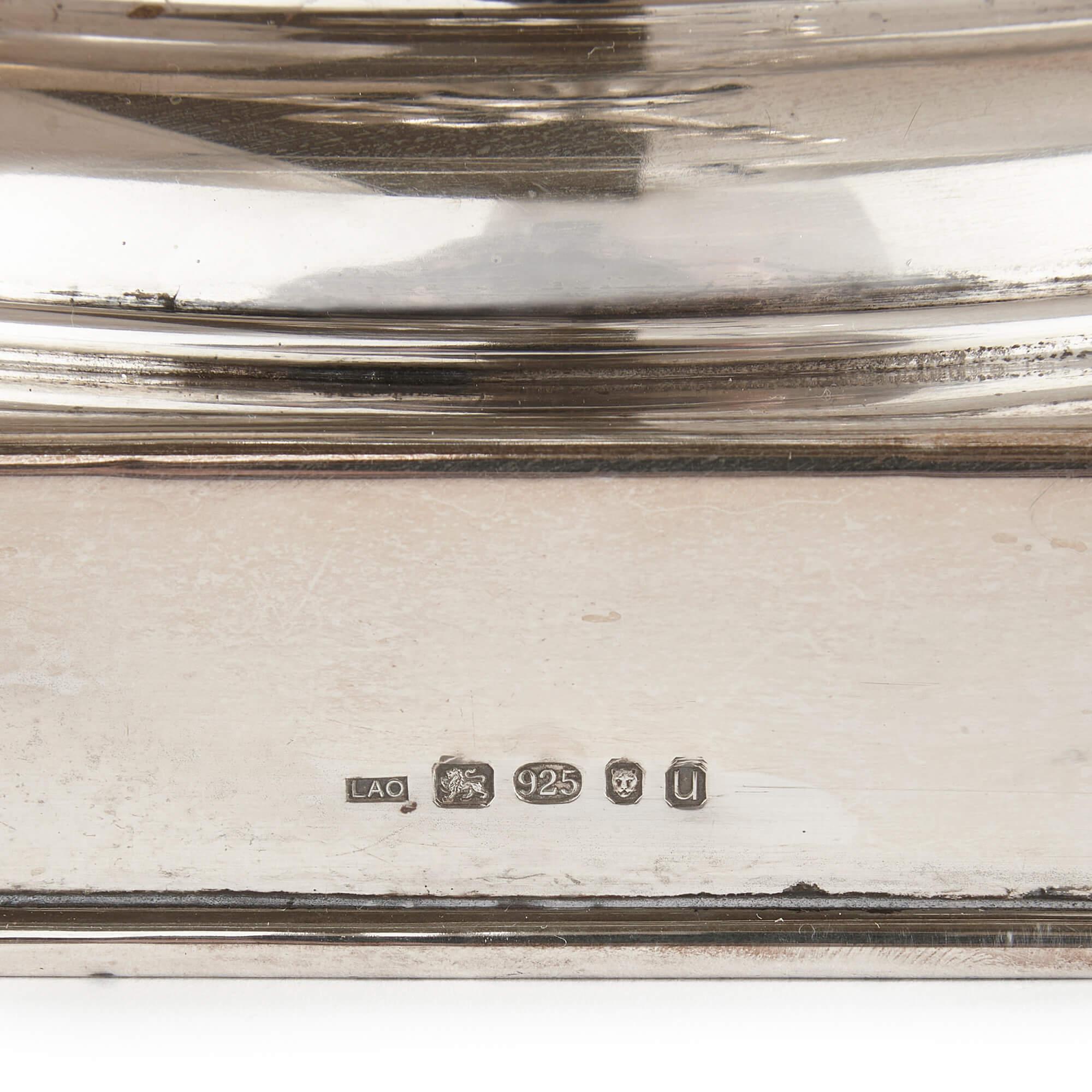 Large Judaica Hanukkah Menorah in Sterling Silver For Sale 4
