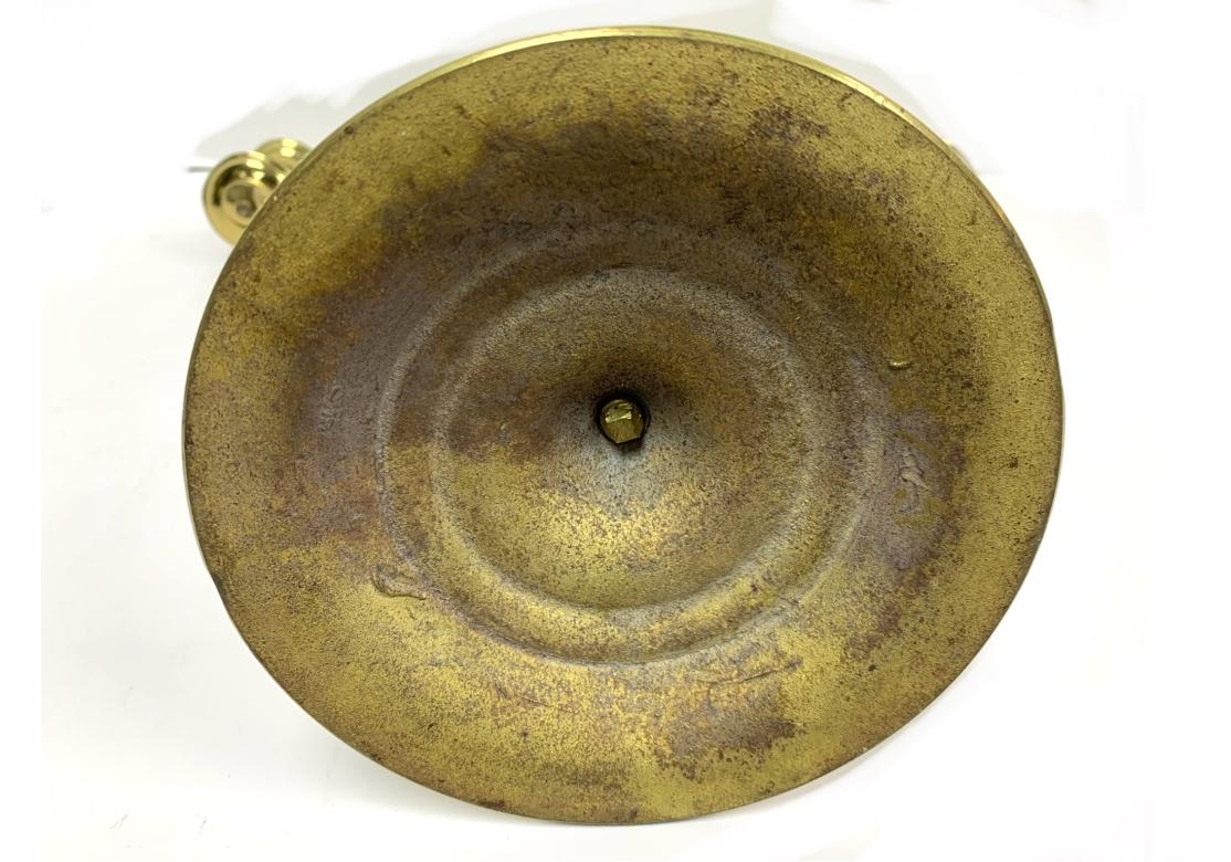 Judaica solid brass shabbat candlestick with 5 candleholders, inscribed lettering with blessing 