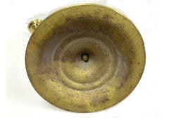 Large Judaica Solid Brass Shabbat Candlestick