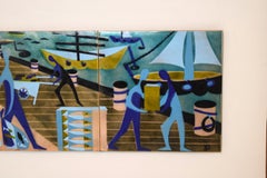 Large Judith Daner Enamel Wall Plaque