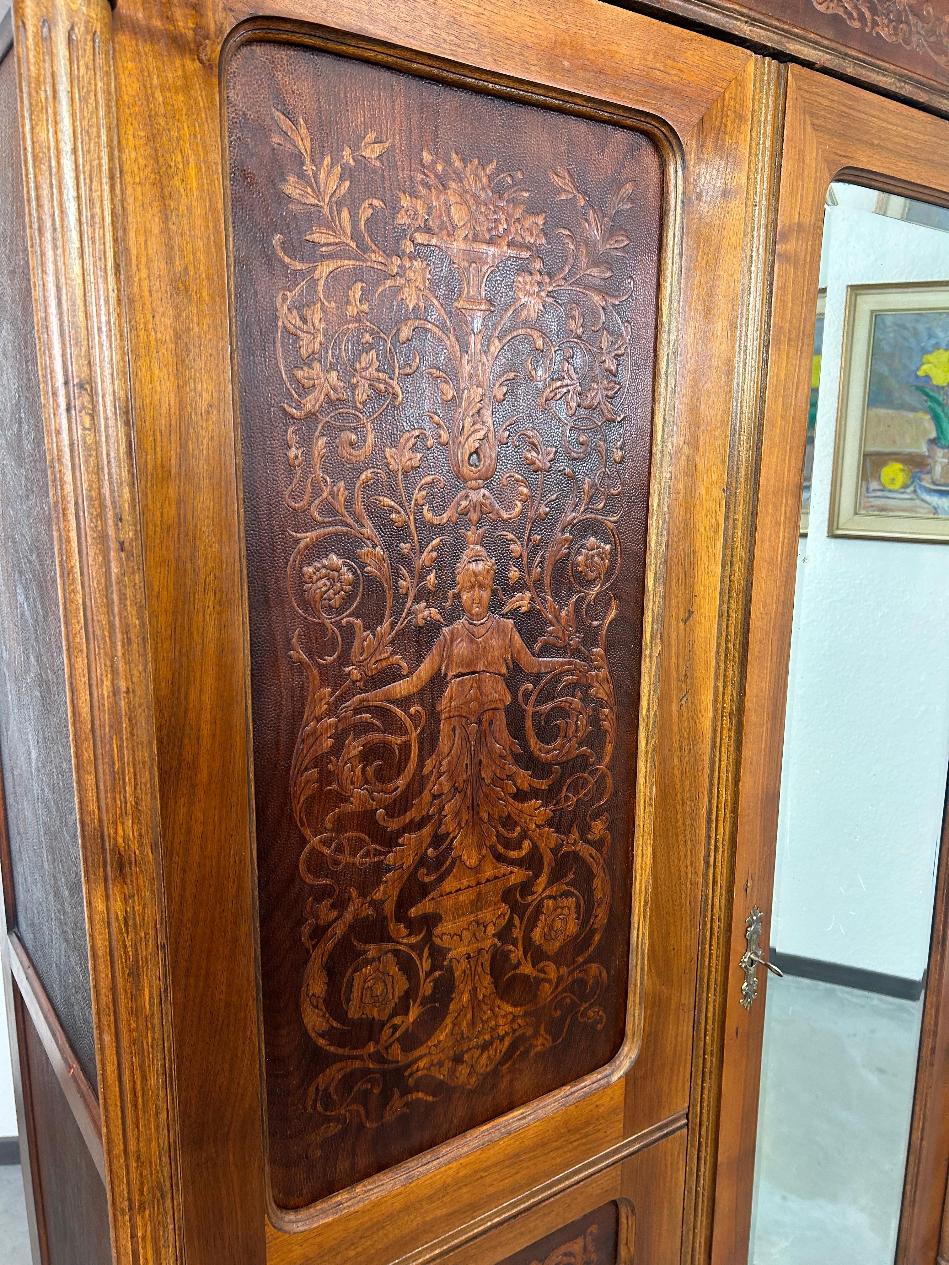 Autrichien Grande garde-robe jugendstil de J&J Kohn