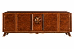 Large Jules Leleu French Art Deco 5-Door Buffet