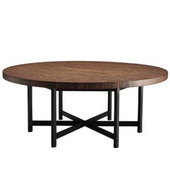 Large Jules Wabbes Wenge Table with Hexagonal Frame