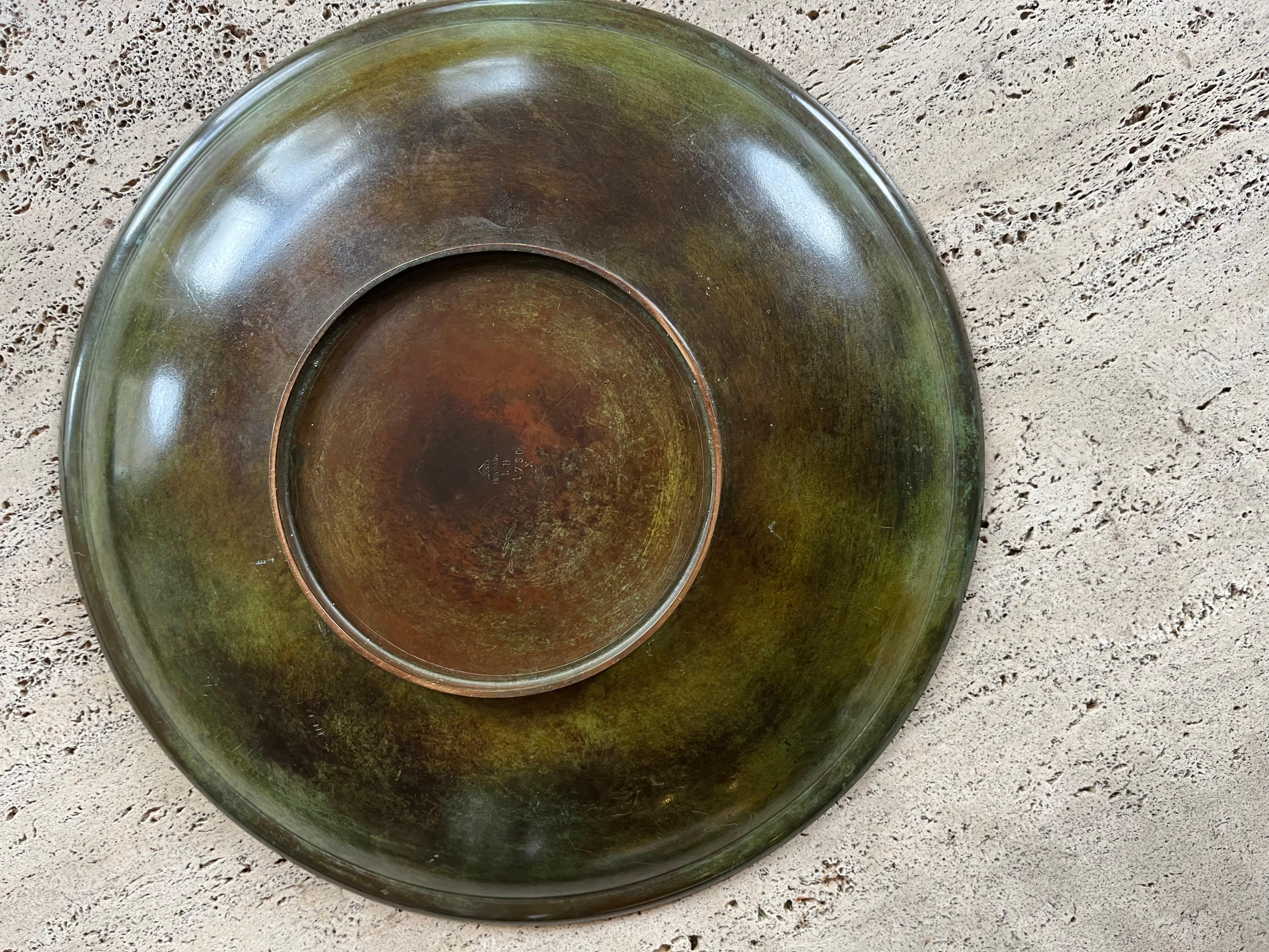 Anodized Just Andersen large alloyed bronze bowl For Sale