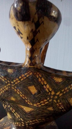 Large Kabylie Oil Lamp Terracotta, Algeria, 20th Century