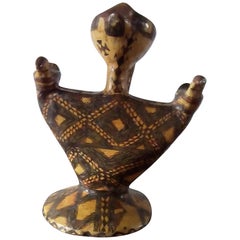 Large Kabylie Oil Lamp Terracotta, Algeria, 20th Century