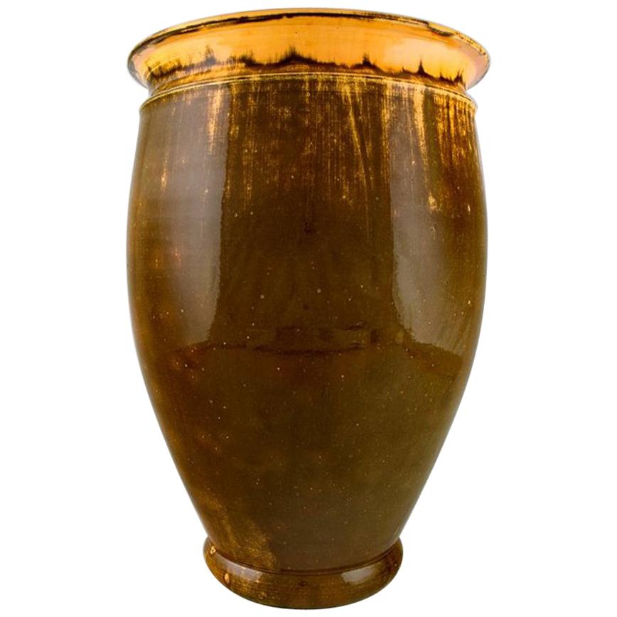 Large Kähler, Denmark, Svend Hammershøi, Glazed Floor Vase in Stoneware
