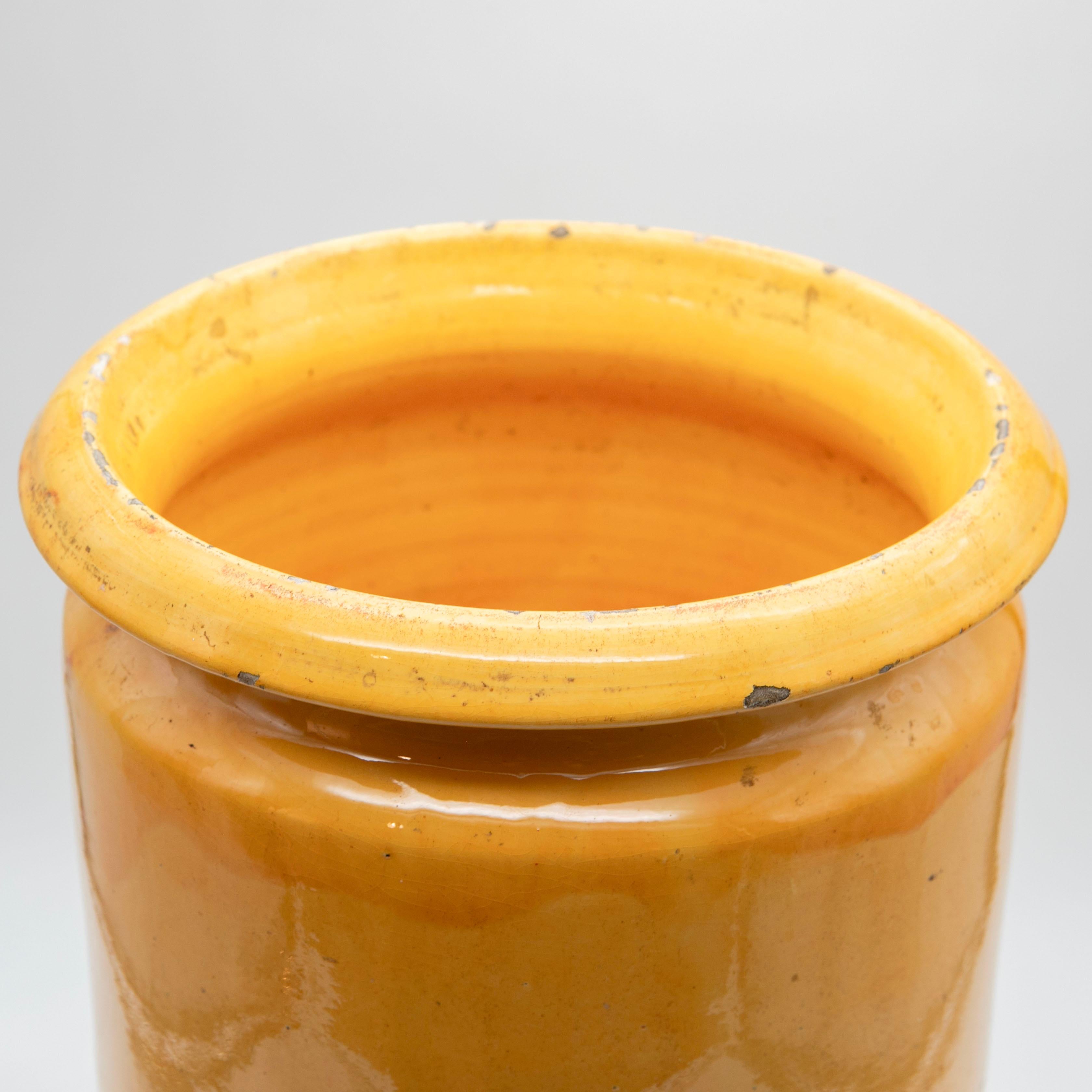 Grande vaso da terra Kähler con smalto giallo In condizioni buone in vendita a Kastrup, DK