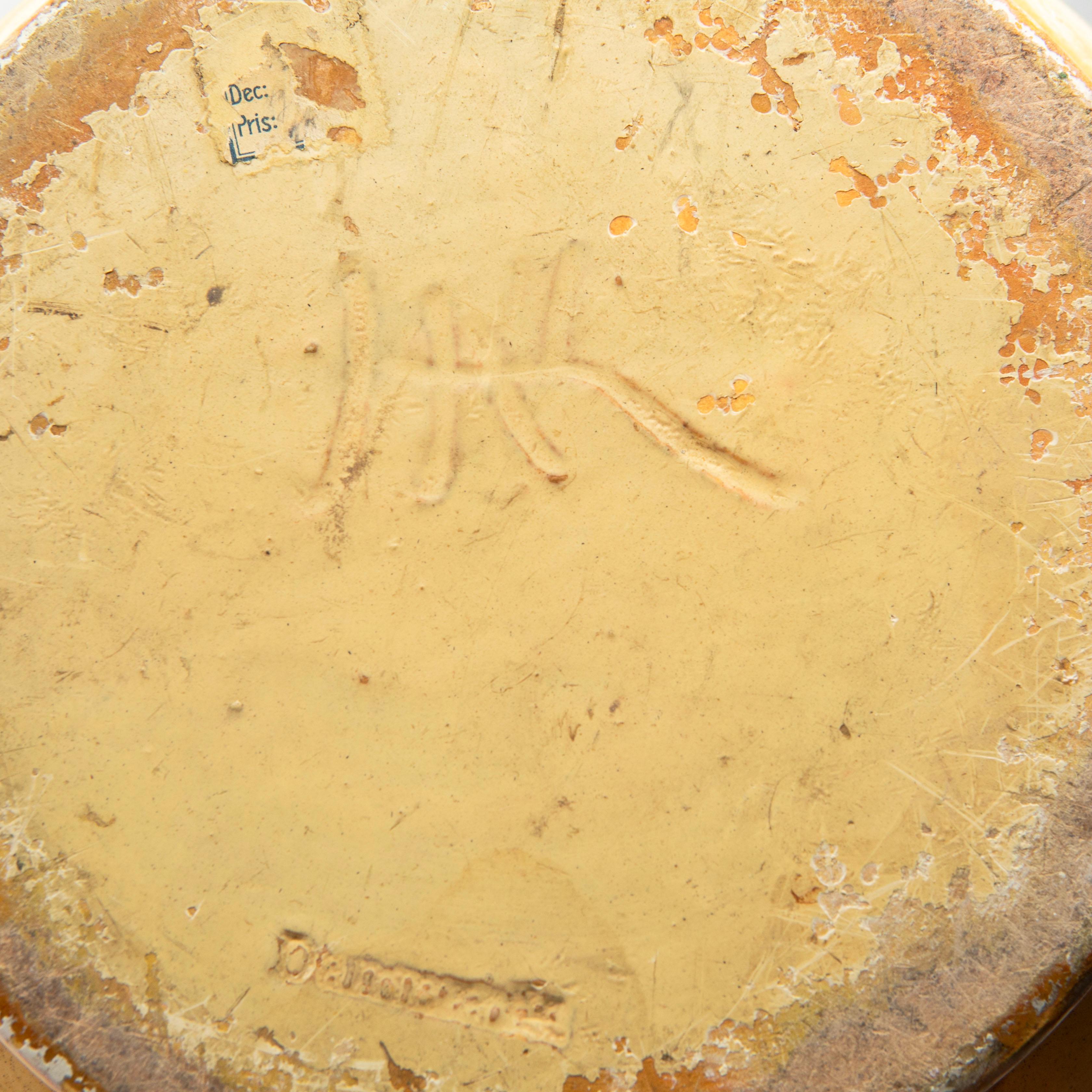 XX secolo Grande vaso da terra Kähler con smalto giallo in vendita