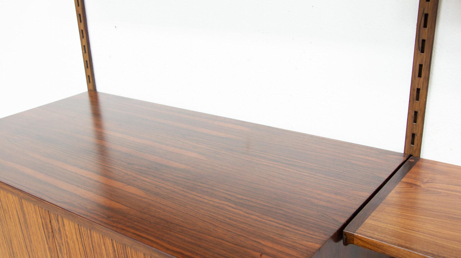 Grande bibliothèque en bois de rose Kai Kristiansen par FM furniture, 1960's en vente 3