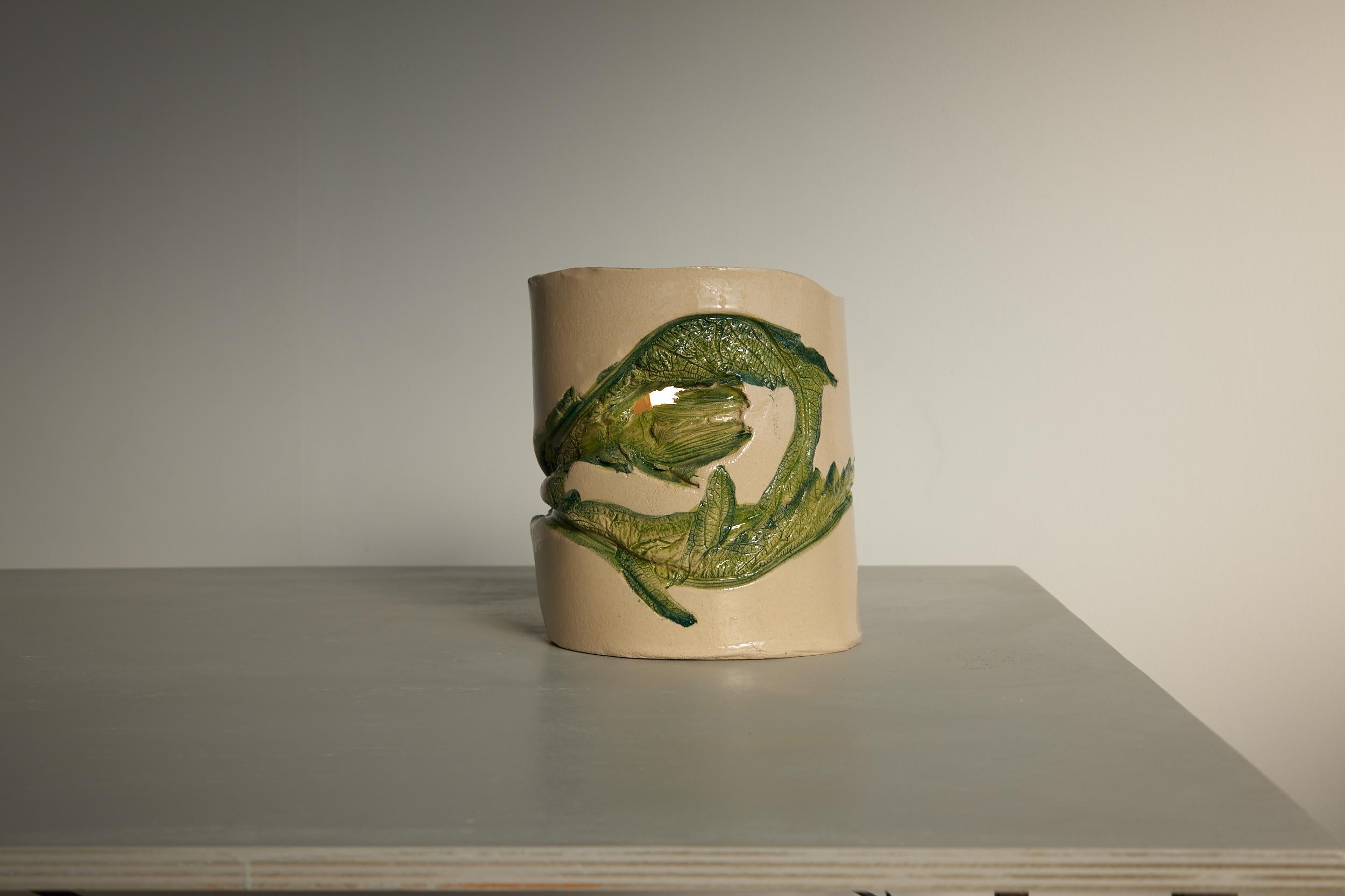 Große Kale vegetable Fossil-Lampe, natürlich, handgefertigt, innen oder außen im Angebot 3