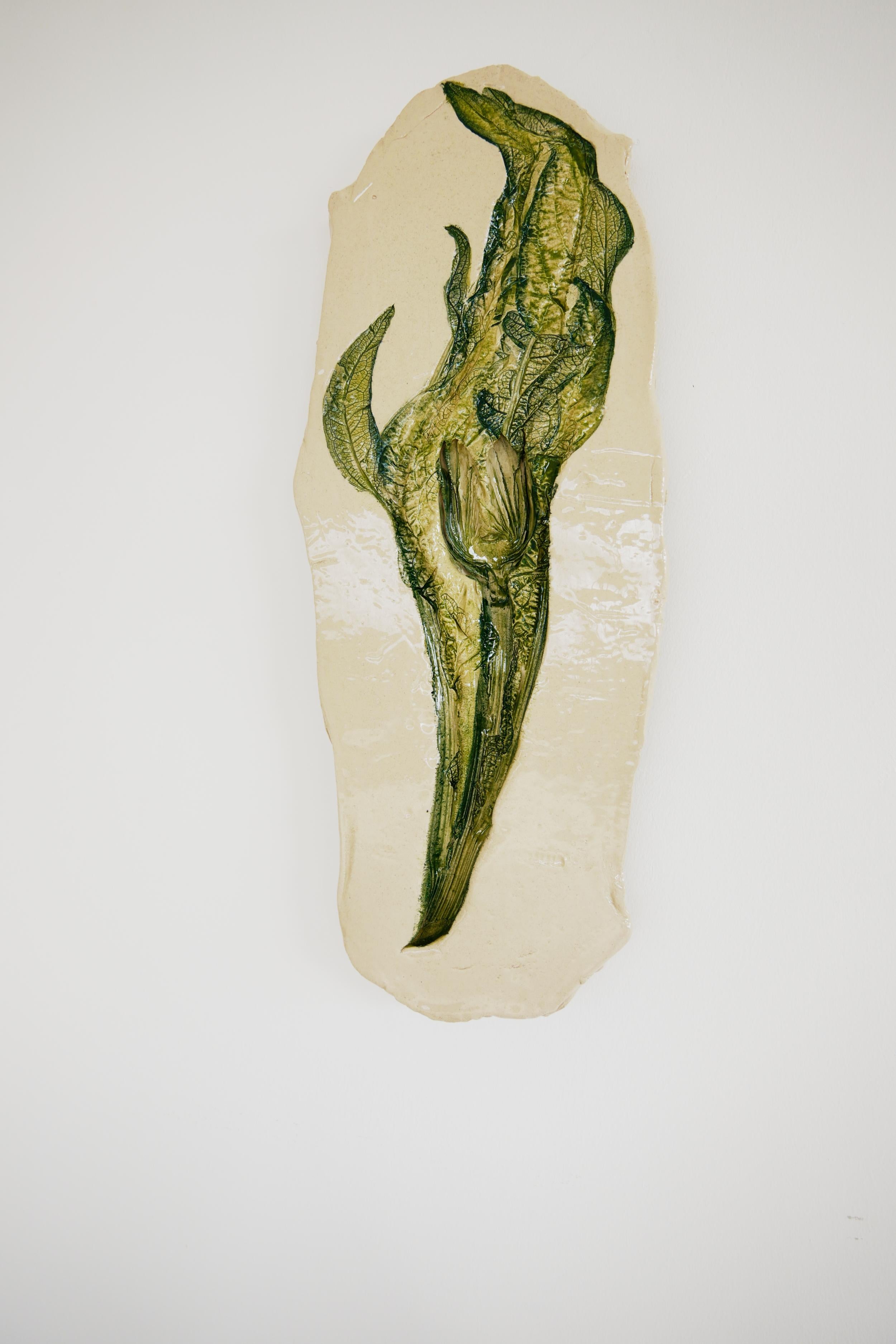 Große Kale vegetable Fossil-Lampe, natürlich, handgefertigt, innen oder außen im Angebot 8