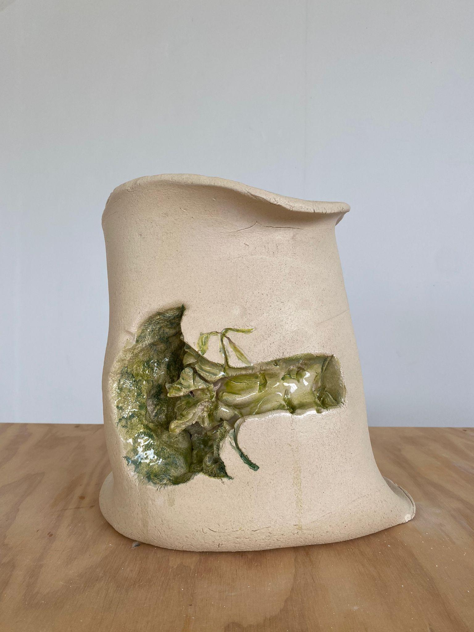 Große Kale vegetable Fossil-Lampe, natürlich, handgefertigt, innen oder außen (Postmoderne) im Angebot