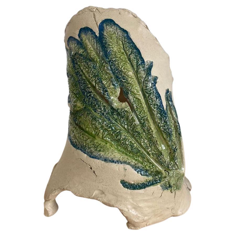 Große Kale vegetable Fossil-Lampe, natürlich, handgefertigt, innen oder außen im Angebot