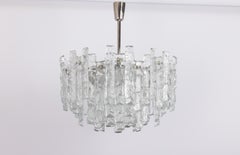 Large Kalmar Chandelier 'Soria', Ice Glass, Germany, 1970