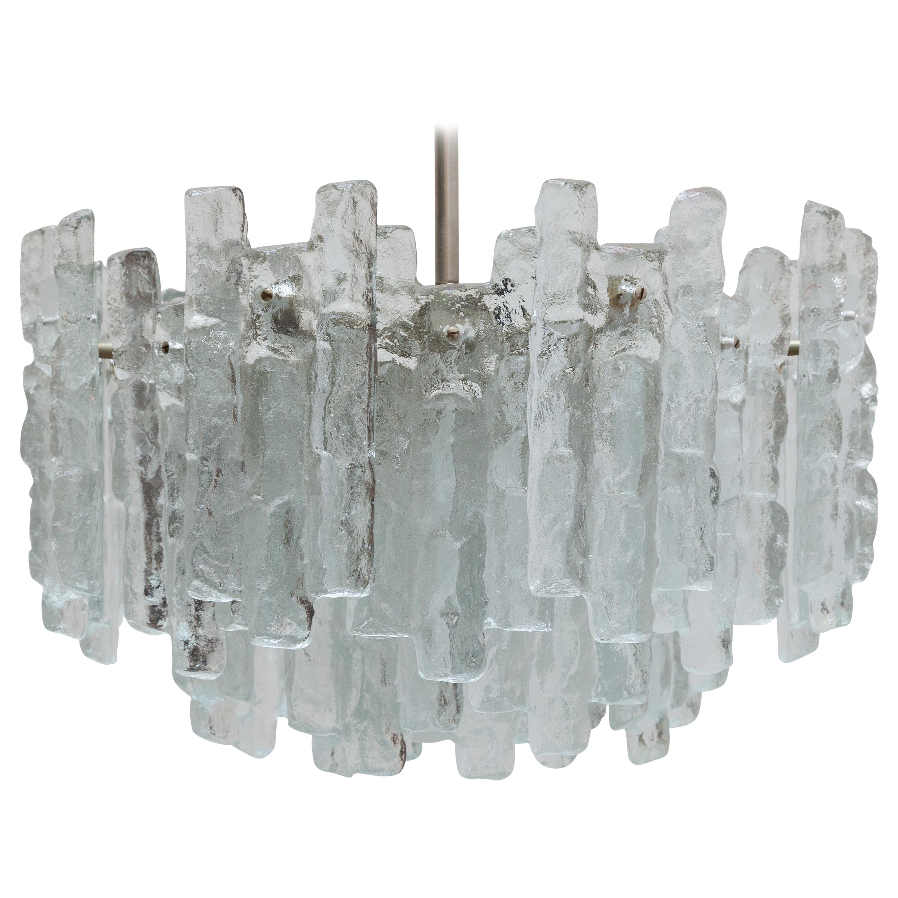 Large Ice Cube Chandelier by Kalmar, 1960s