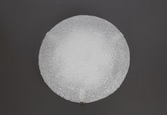Large Kalmar Ice Glass Flush Mount, Austria, 1960s