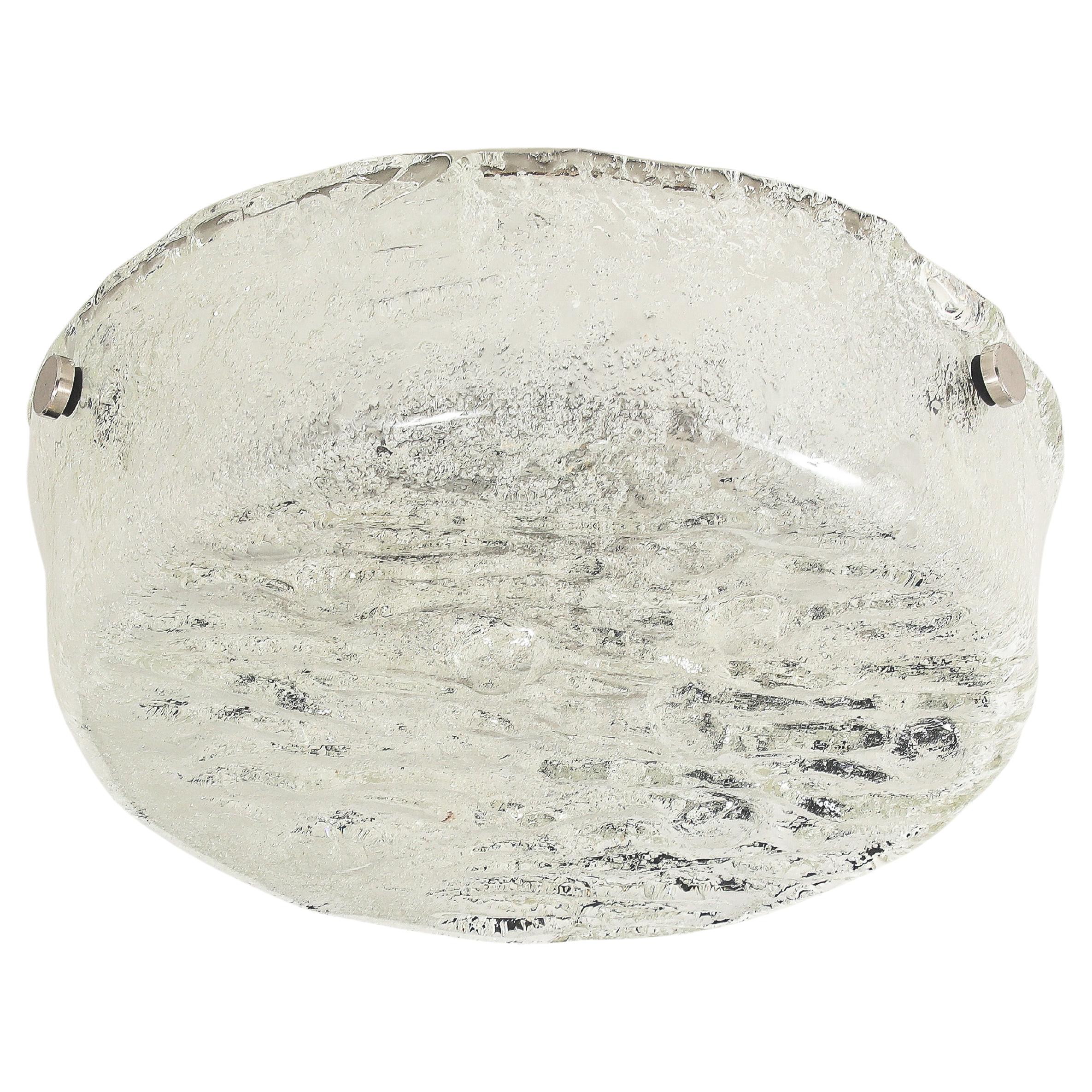 Large Kalmar Ice Glass Flushmount