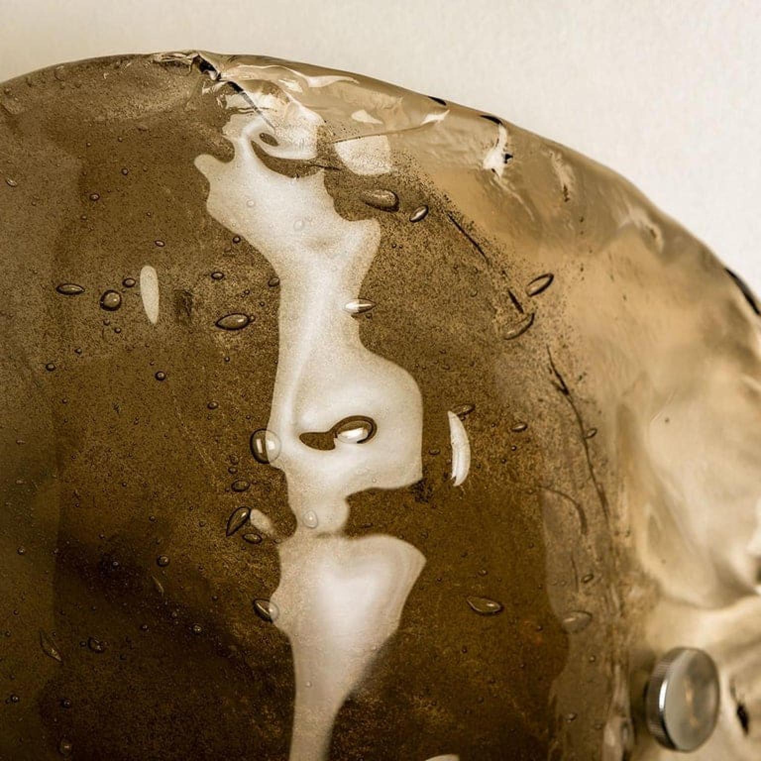 Große Kalmar Murano-Rauchglas-Wandleuchten oder Wandleuchten, 1970er Jahre im Angebot 3