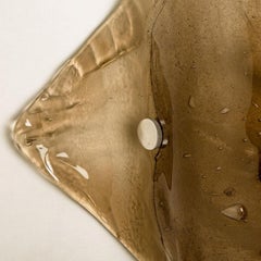 Grandes appliques ou appliques murales en verre de Murano fumé Kalmar, 1970