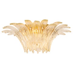 Large Kalmar Palmette Flush Mount Light, Austria, 1970s
