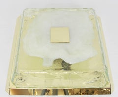 Large Kalmar Square Flush Mount Murano Organic Glass, Austria, 1960s